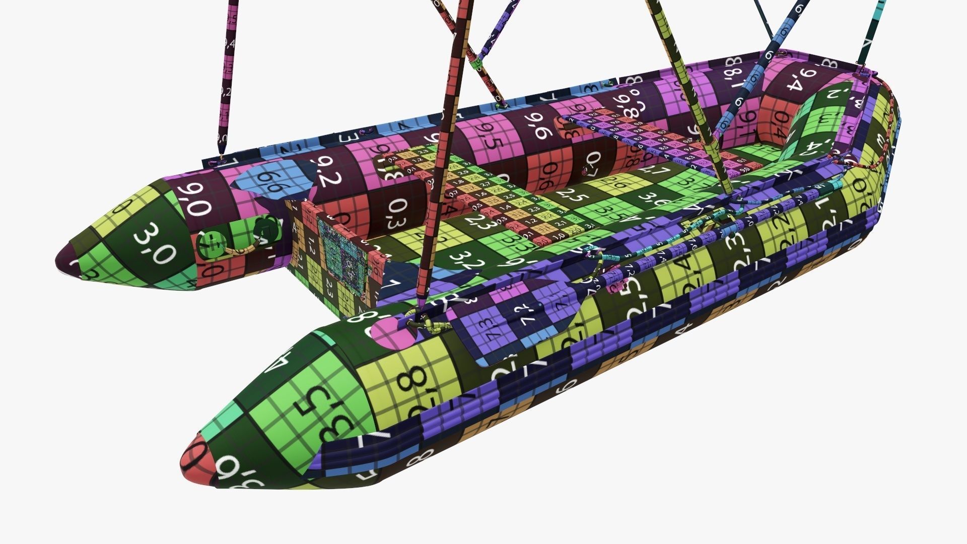 Boat inflatable 03 sunshade 3D model_20