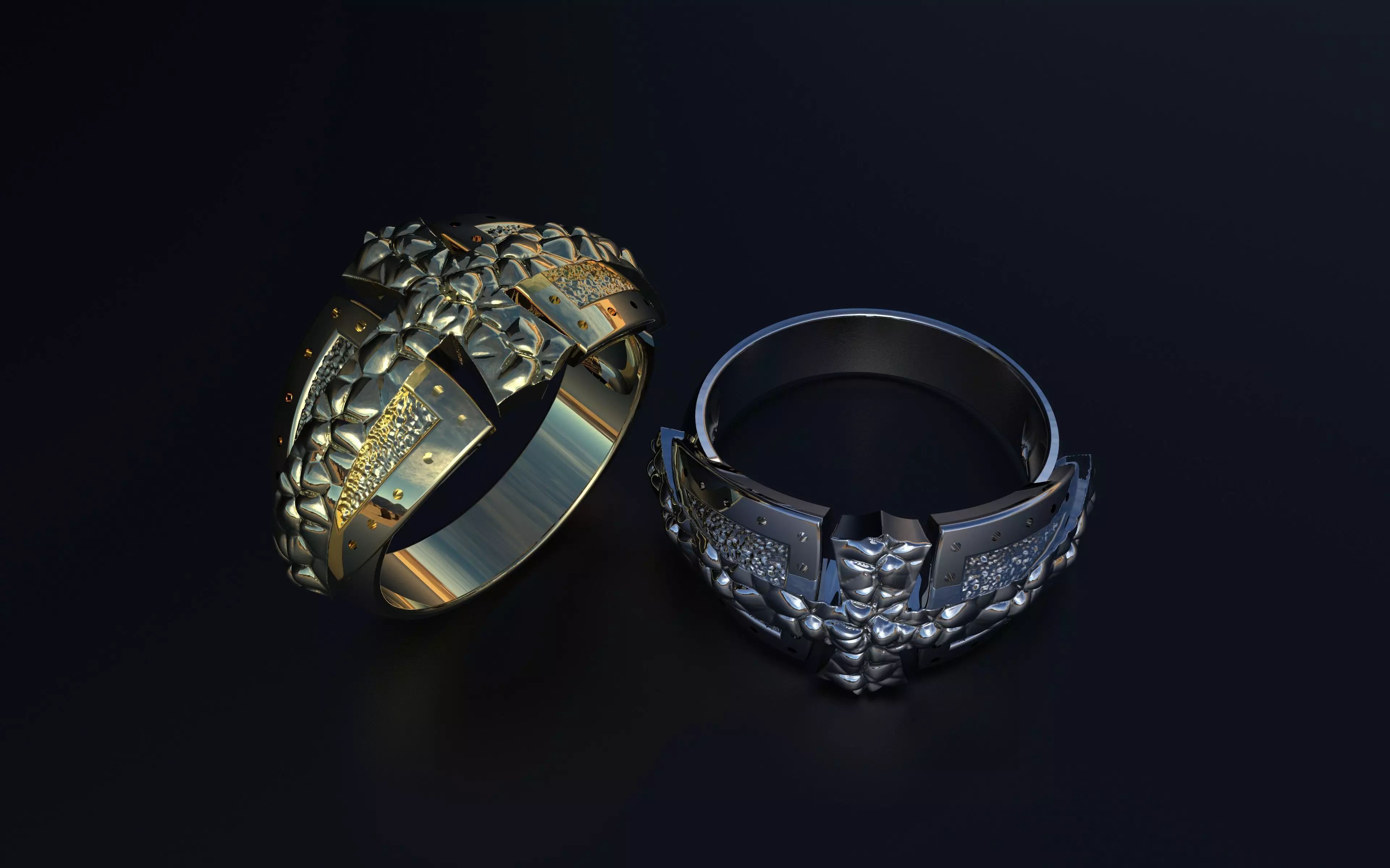Cross Ring for mens 3D print model_0