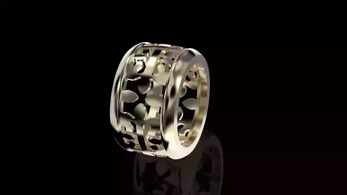Calatrava type ring no stones 3D print model
