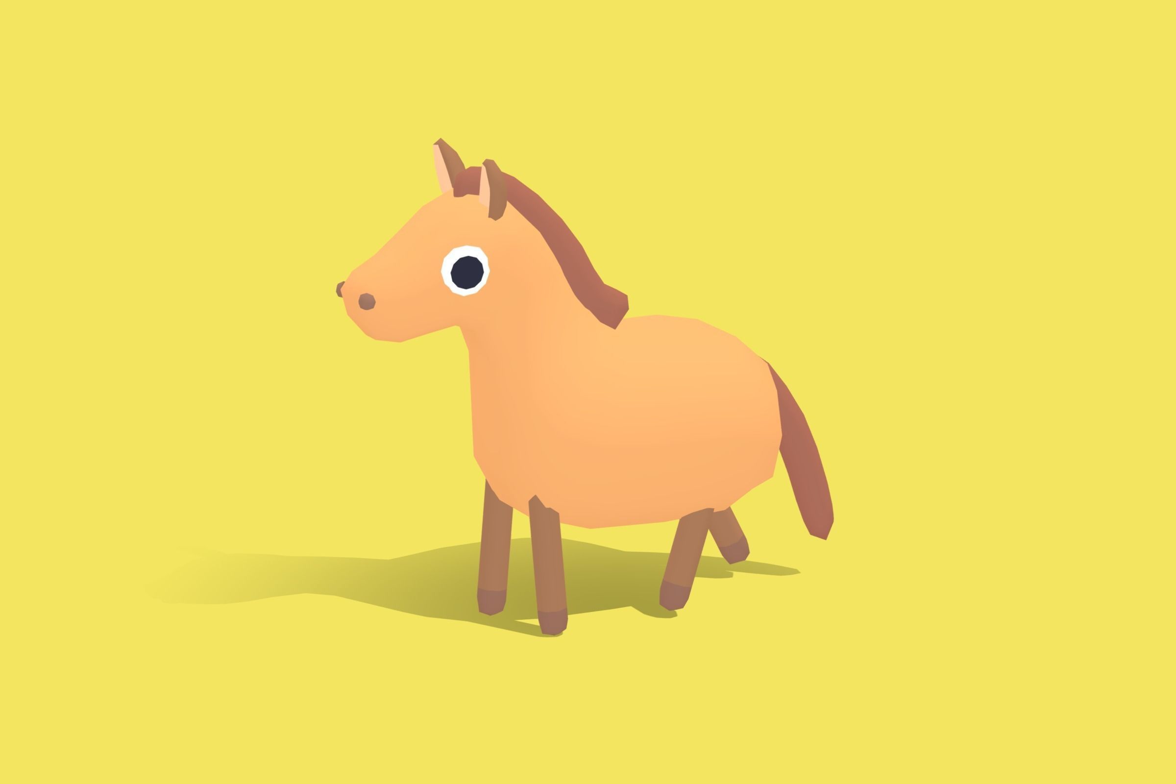 Horse - Quirky Series Low-poly 3D model_7