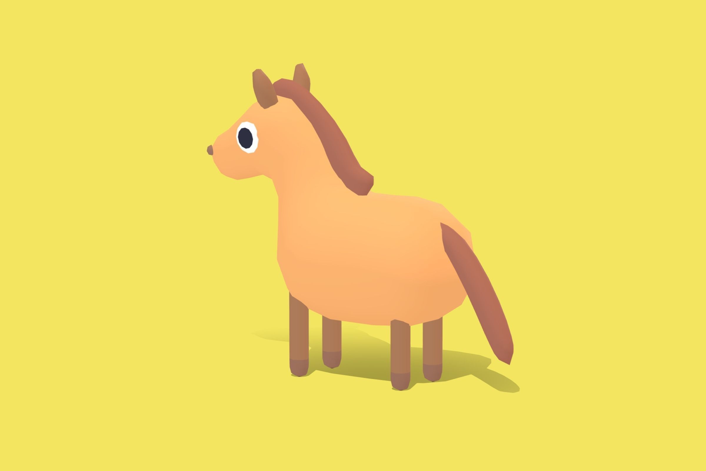 Horse - Quirky Series Low-poly 3D model_1