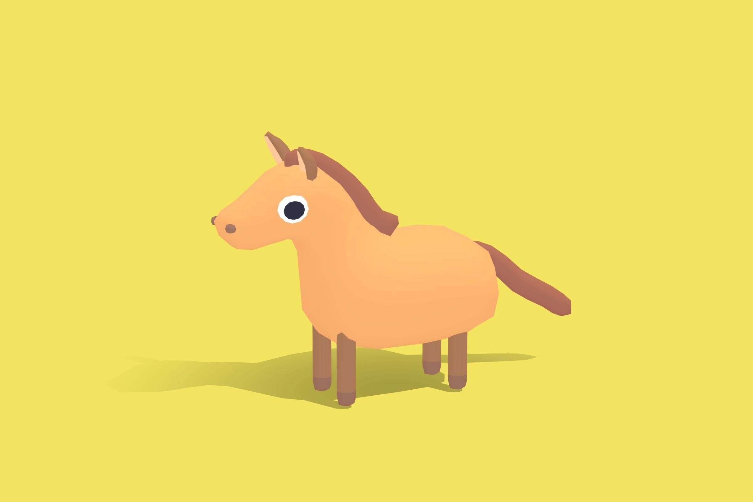 Horse - Quirky Series Low-poly 3D model_4