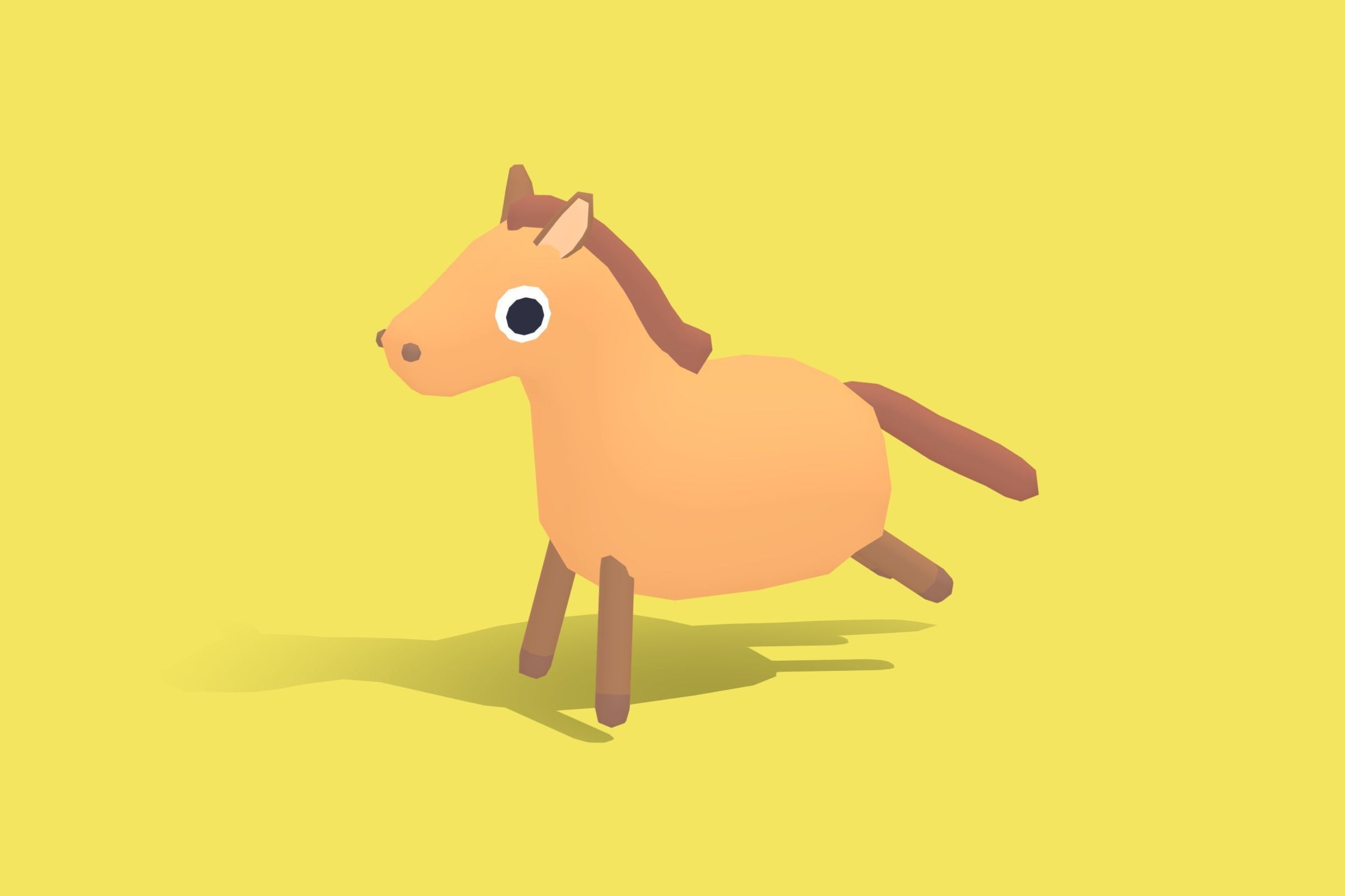 Horse - Quirky Series Low-poly 3D model_3