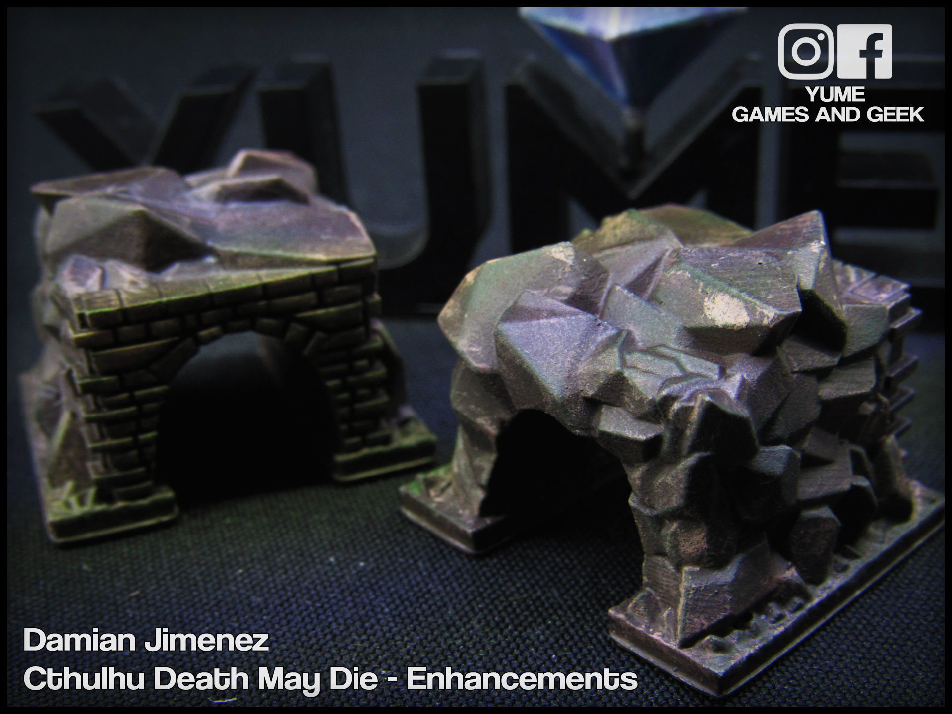 Tunnel for board games Cthulhu Death May Die enhancement 3D print model_3