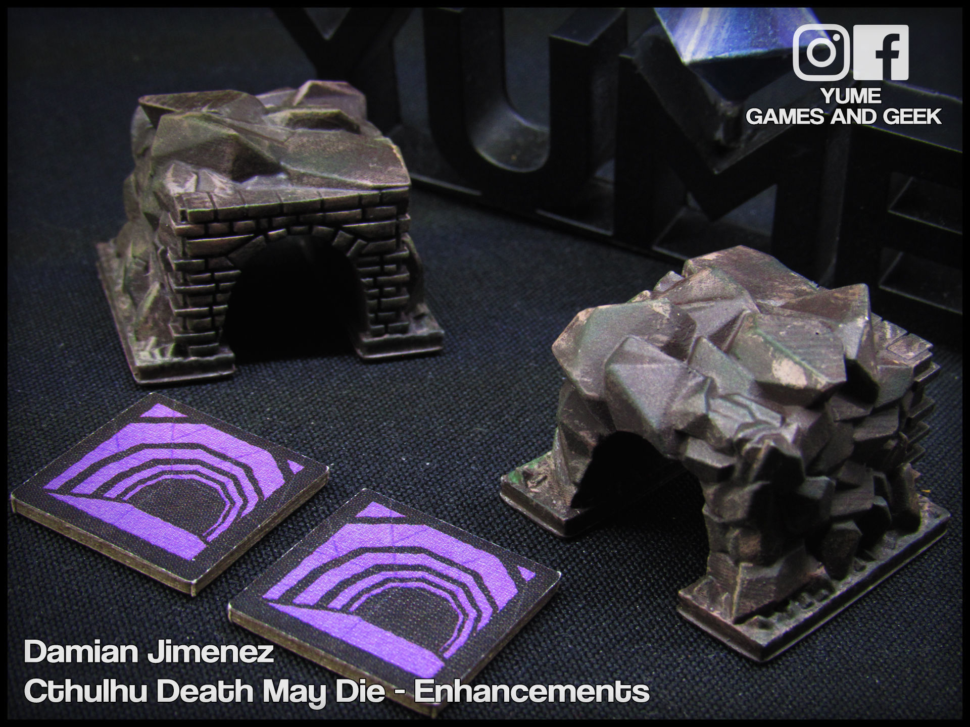 Tunnel for board games Cthulhu Death May Die enhancement 3D print model_2