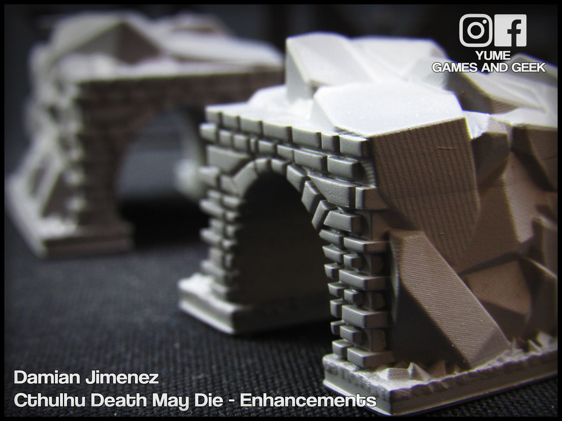 Tunnel for board games Cthulhu Death May Die enhancement 3D print model_7