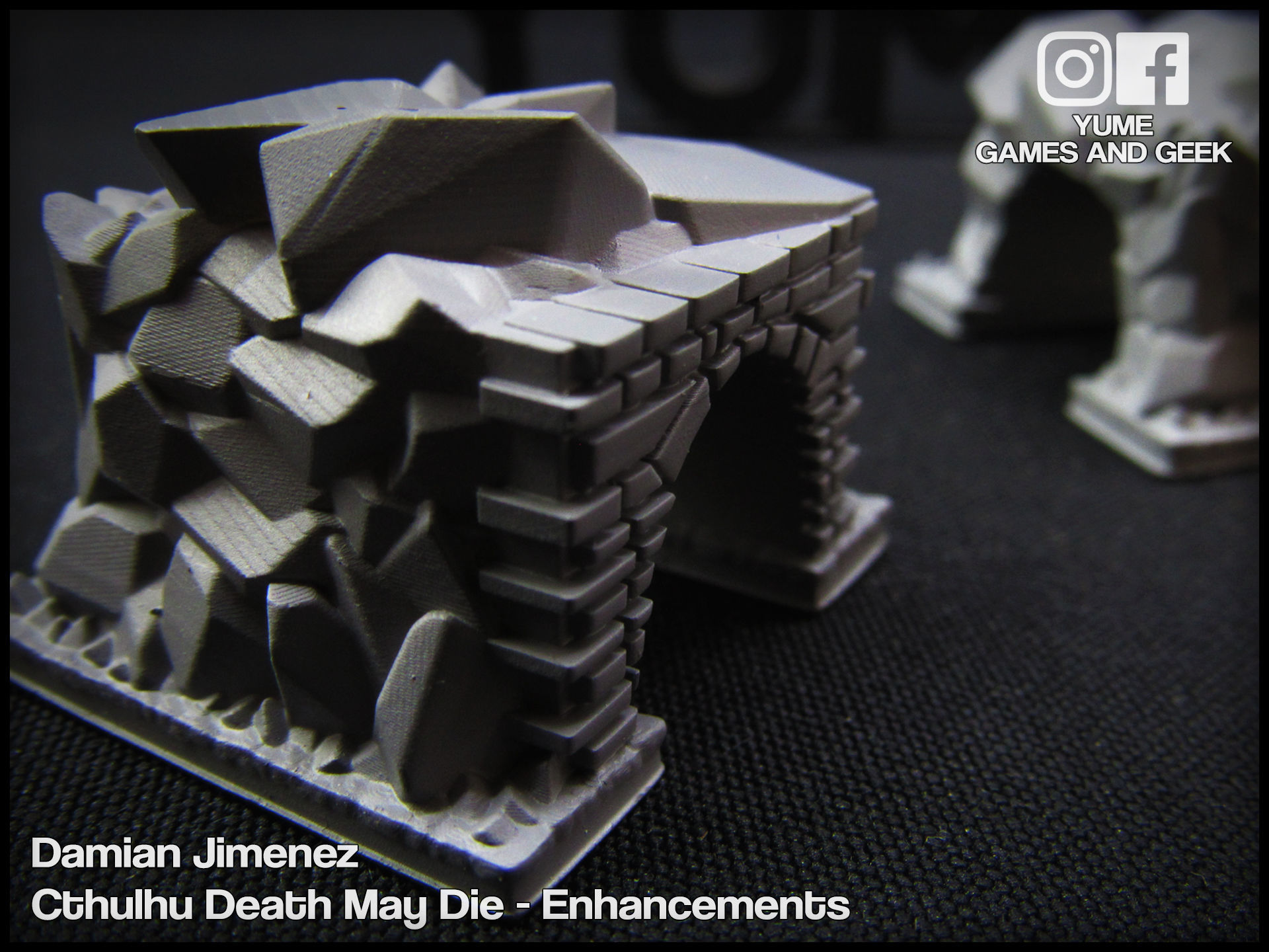 Tunnel for board games Cthulhu Death May Die enhancement 3D print model_6