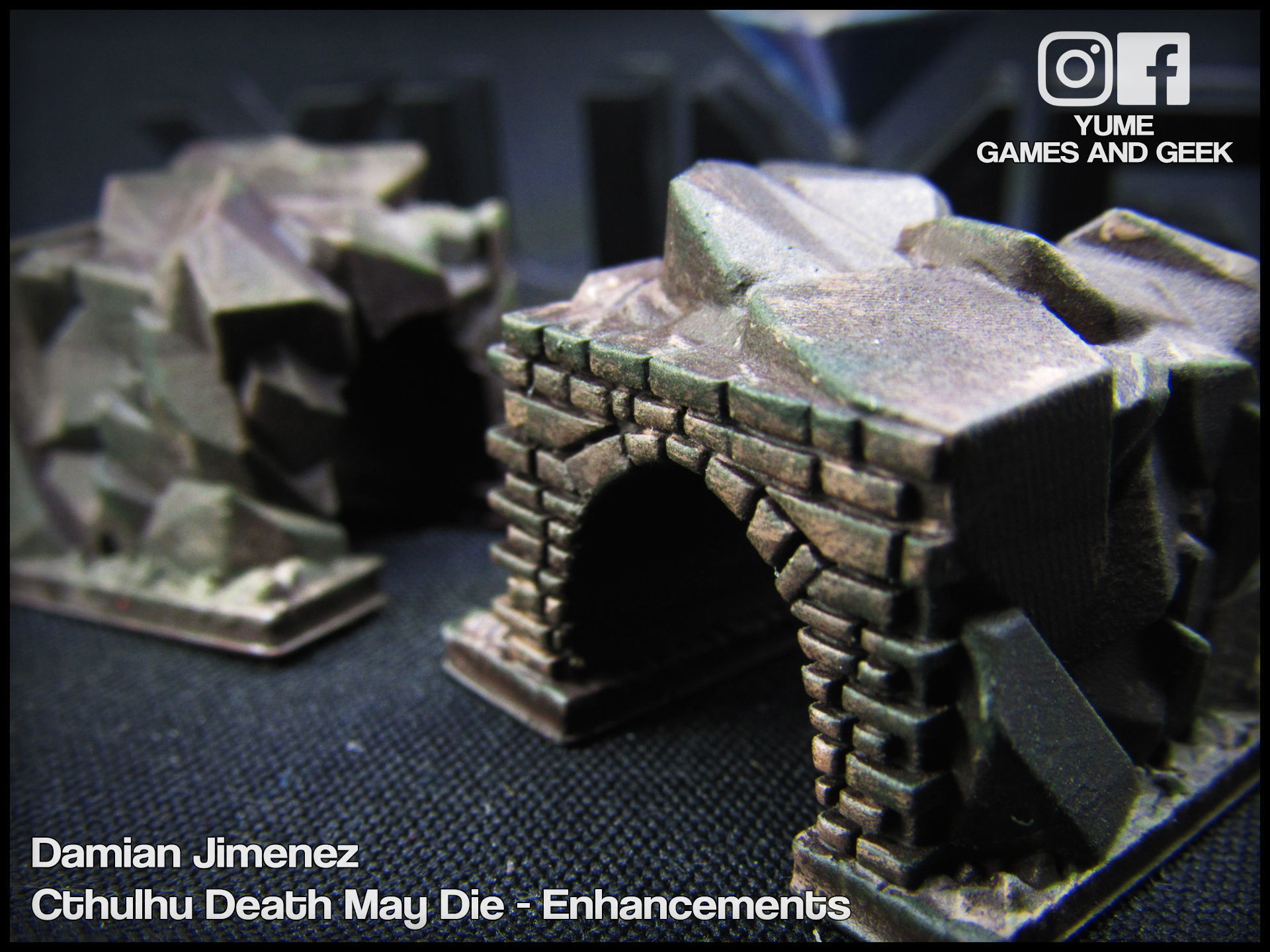 Tunnel for board games Cthulhu Death May Die enhancement 3D print model_5