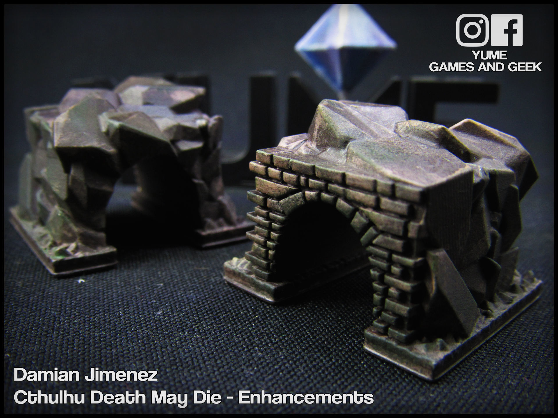 Tunnel for board games Cthulhu Death May Die enhancement 3D print model_4