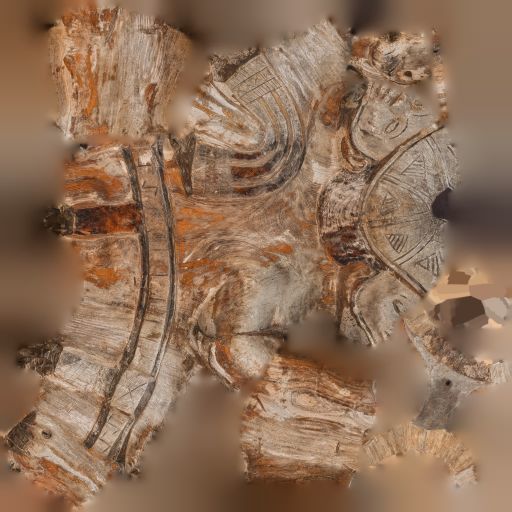 Wooden Soldier Primitive Statue Low-poly 3D model_14