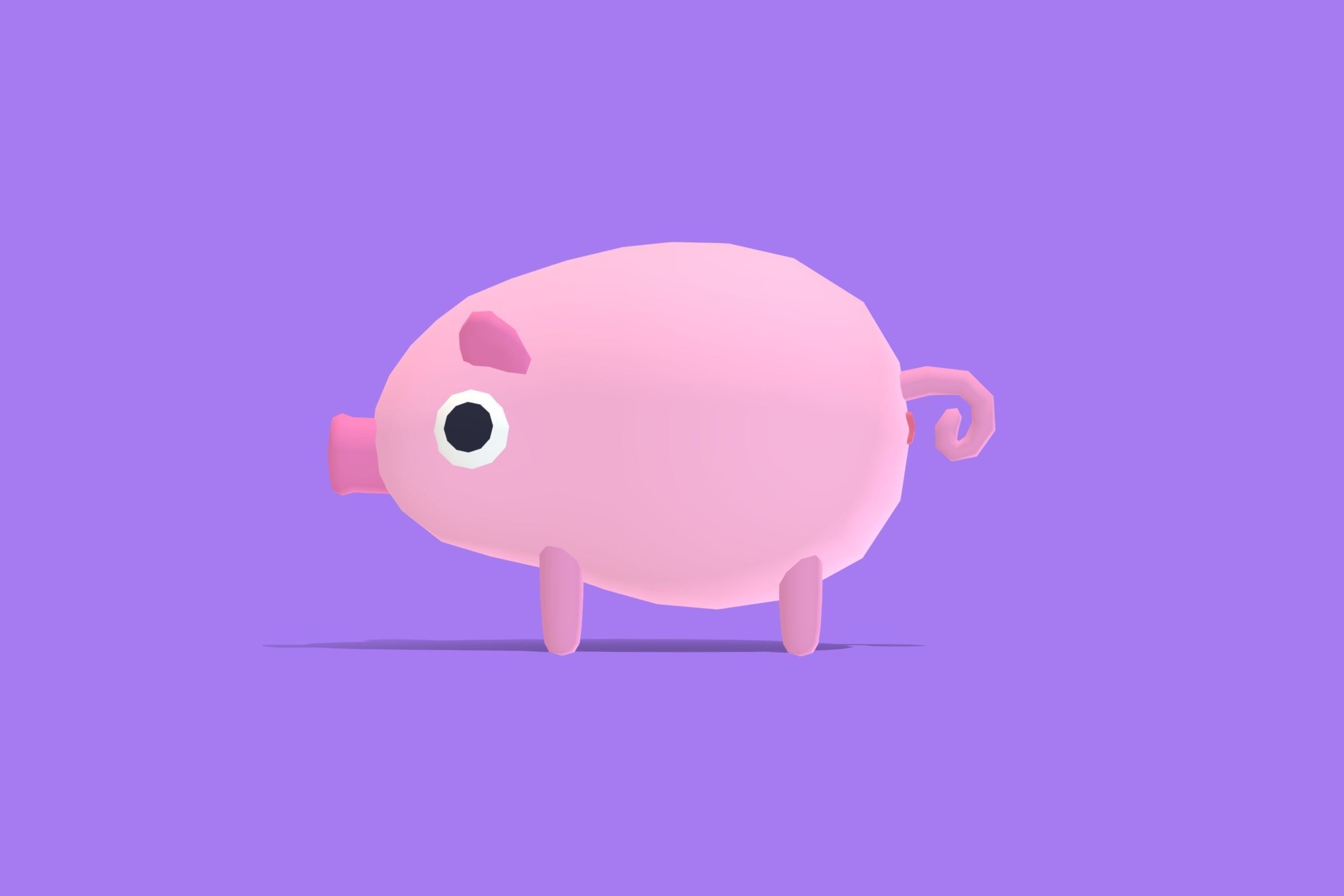 Pig - Quirky Series 3D model_2