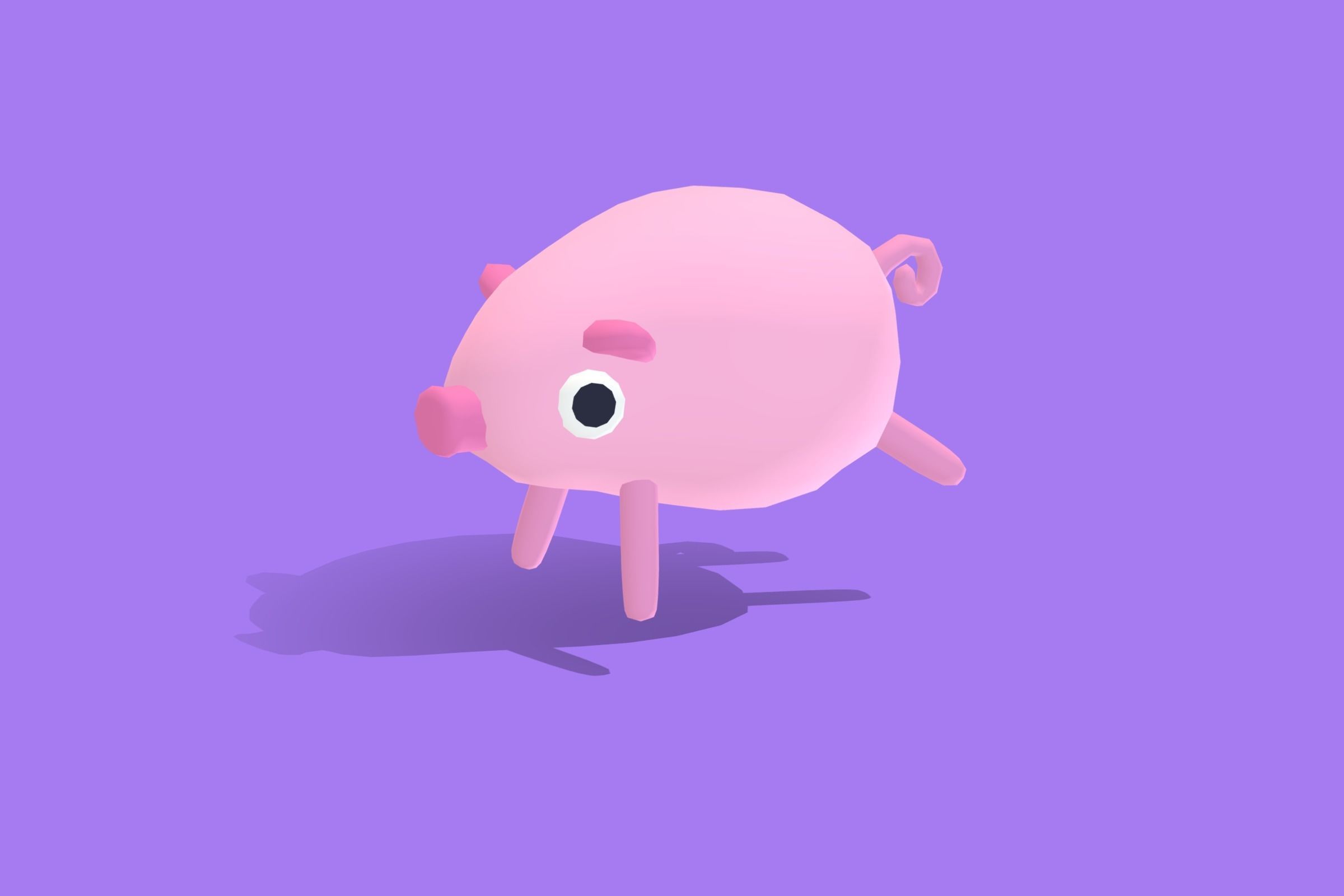 Pig - Quirky Series 3D model_3