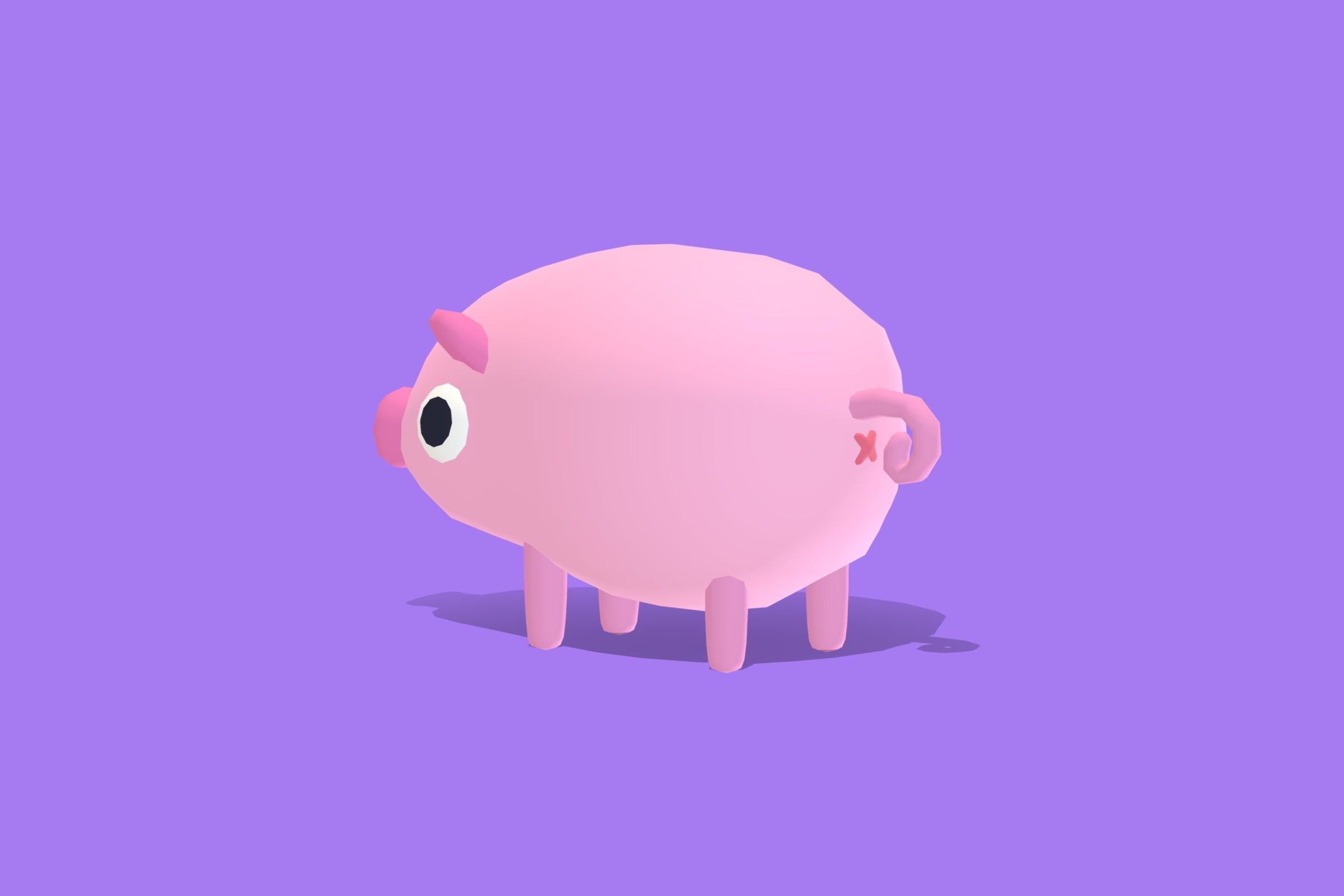 Pig - Quirky Series 3D model_1