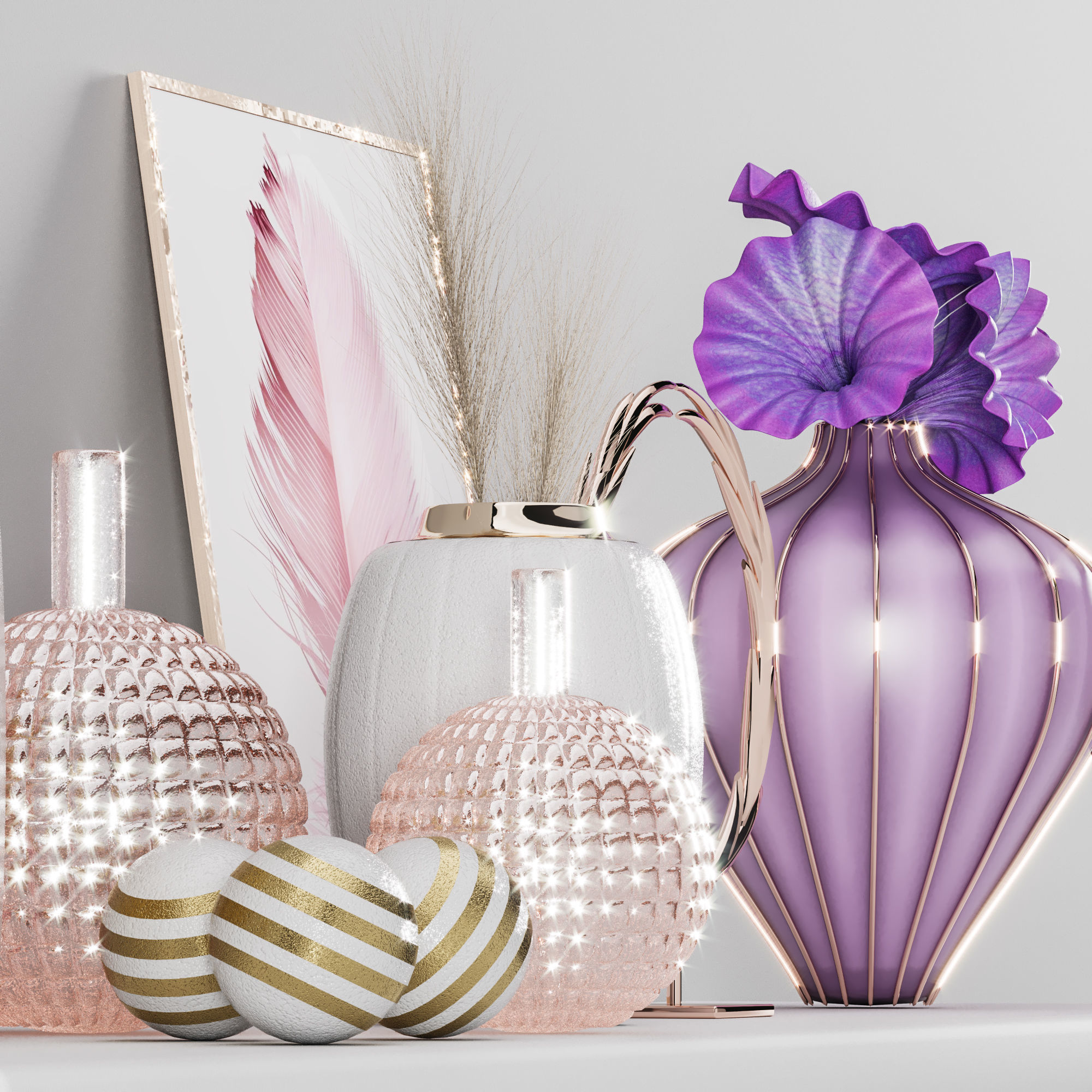 decorative set04 3D model_4