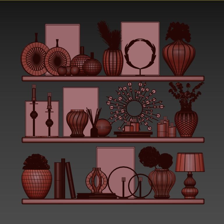 decorative set04 3D model_5