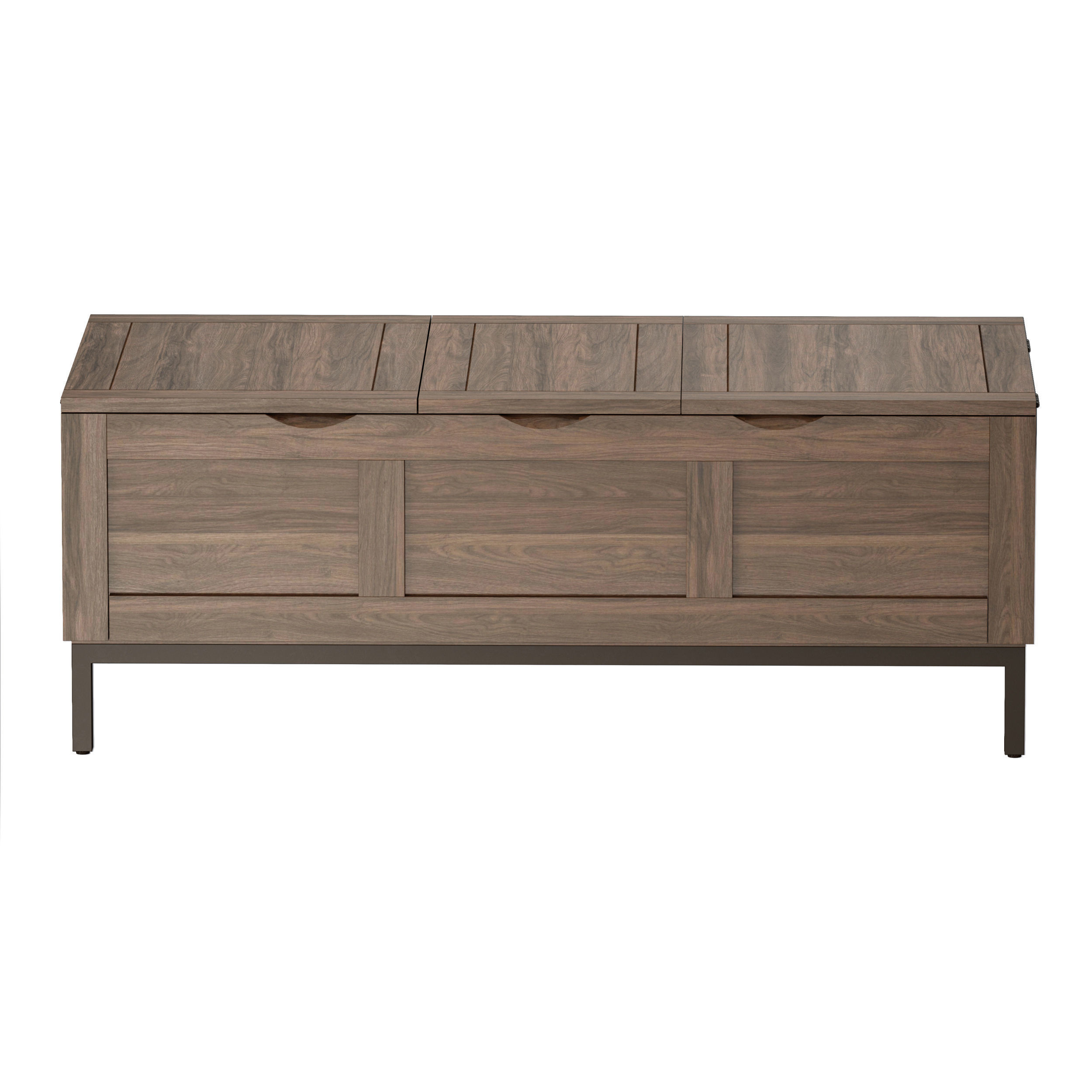 Tucker Grey Rectangular Trunk Crate and Barrel 3D model_4