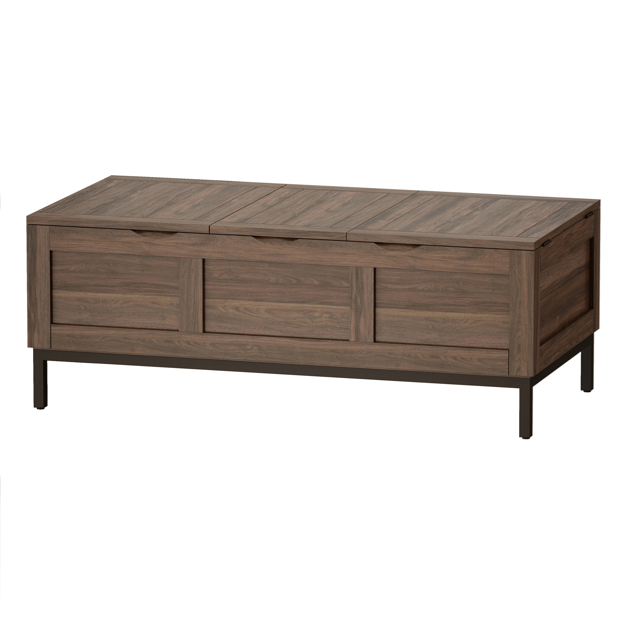 Tucker Grey Rectangular Trunk Crate and Barrel 3D model_3