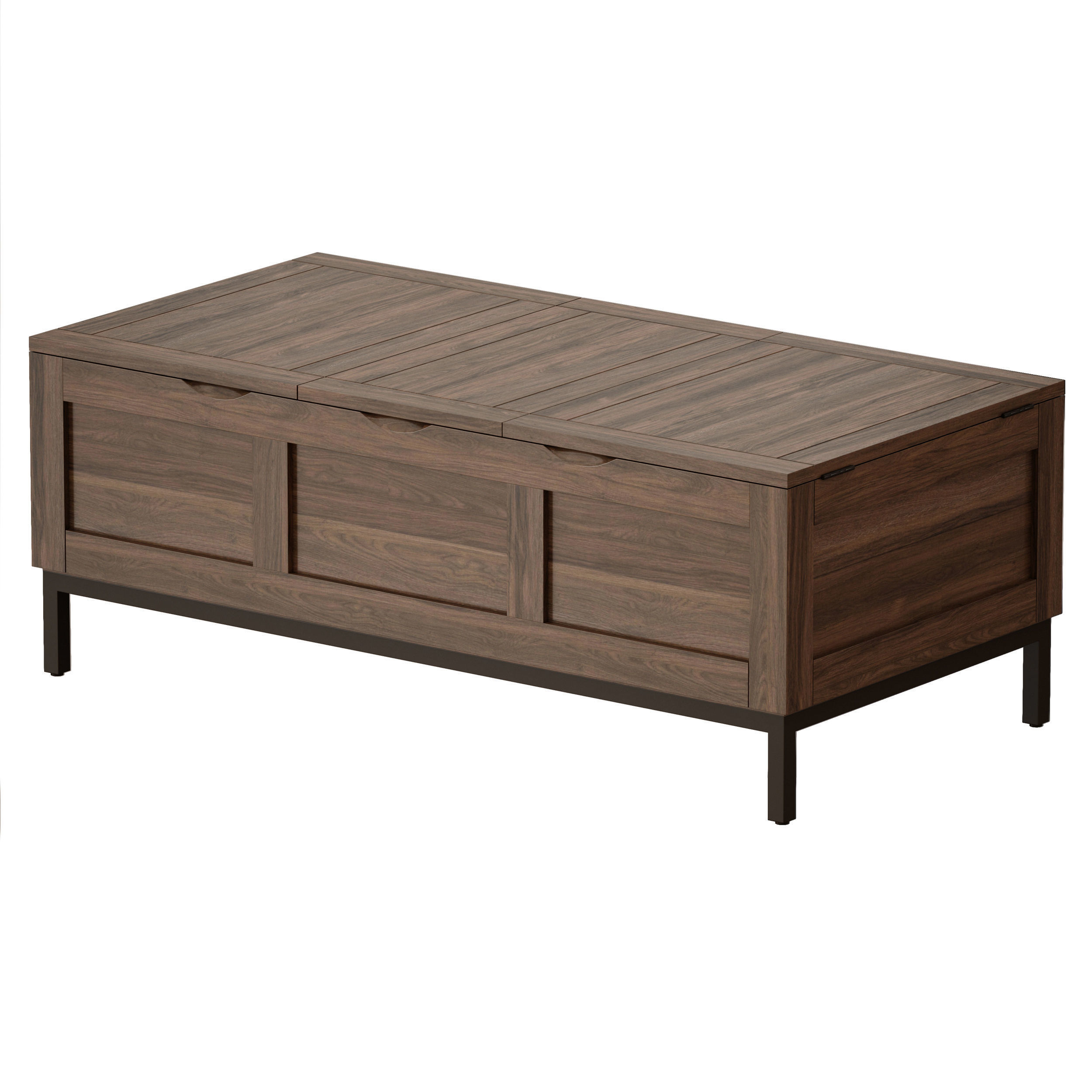 Tucker Grey Rectangular Trunk Crate and Barrel 3D model_2