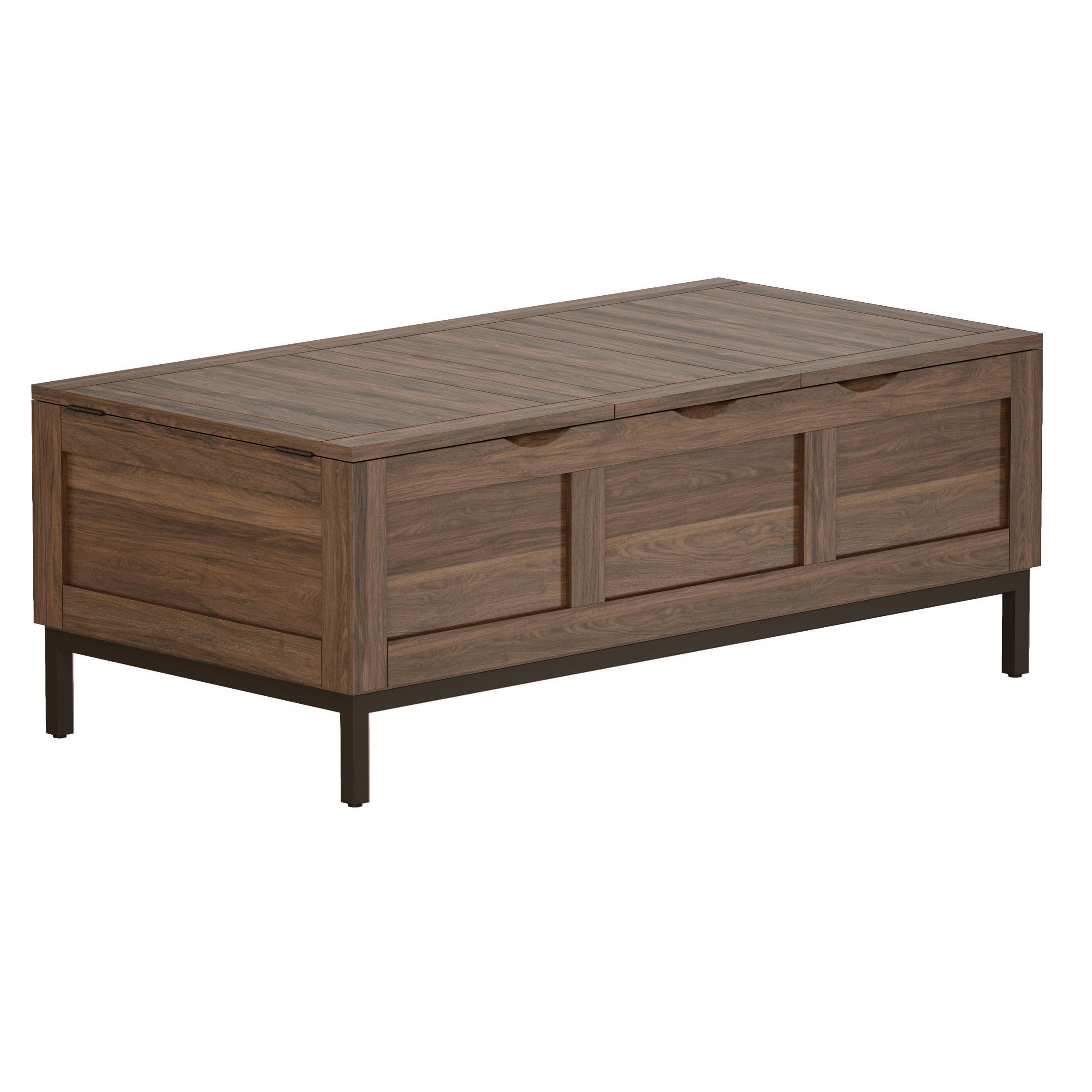 Tucker Grey Rectangular Trunk Crate and Barrel 3D model_5