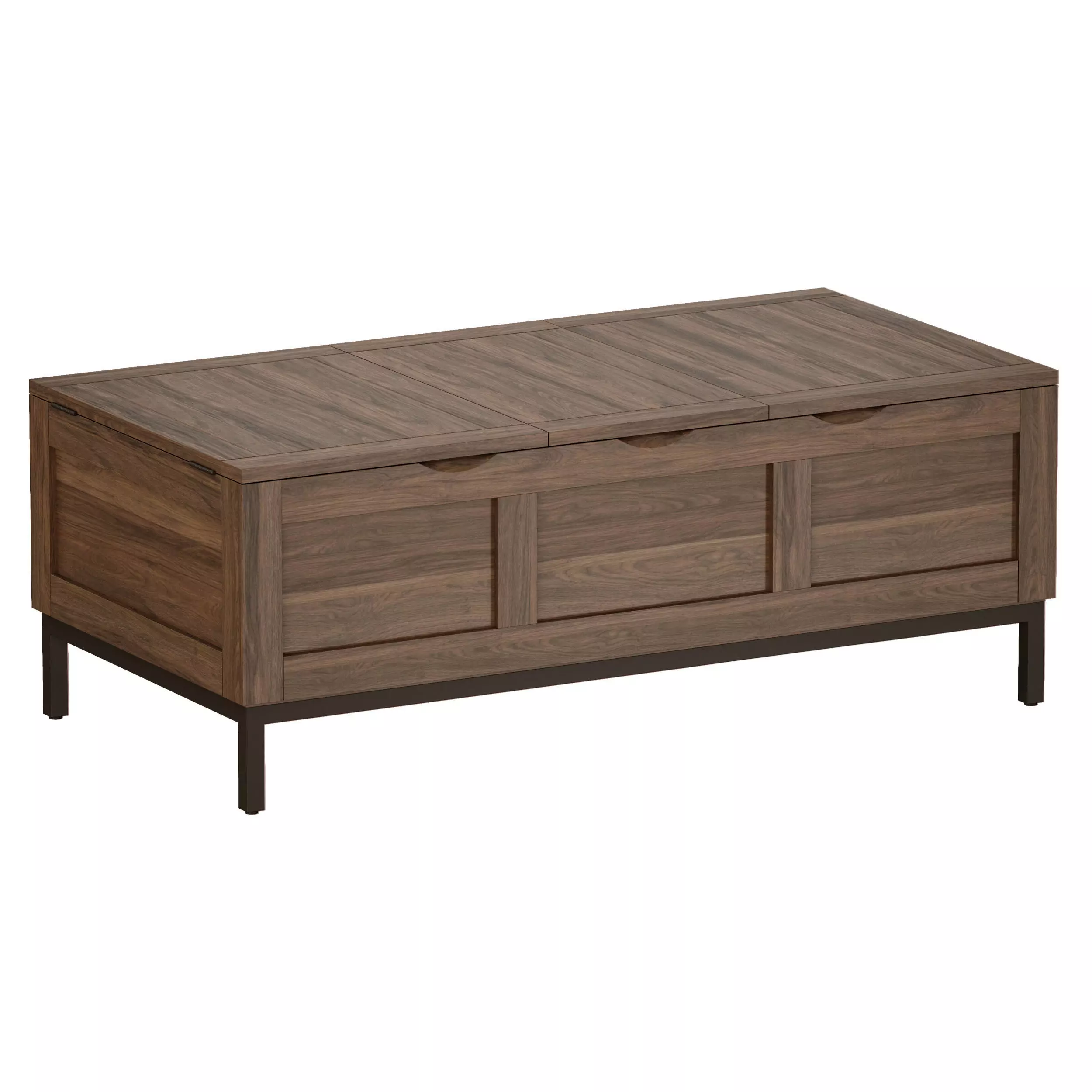 Tucker Grey Rectangular Trunk Crate and Barrel 3D model_0