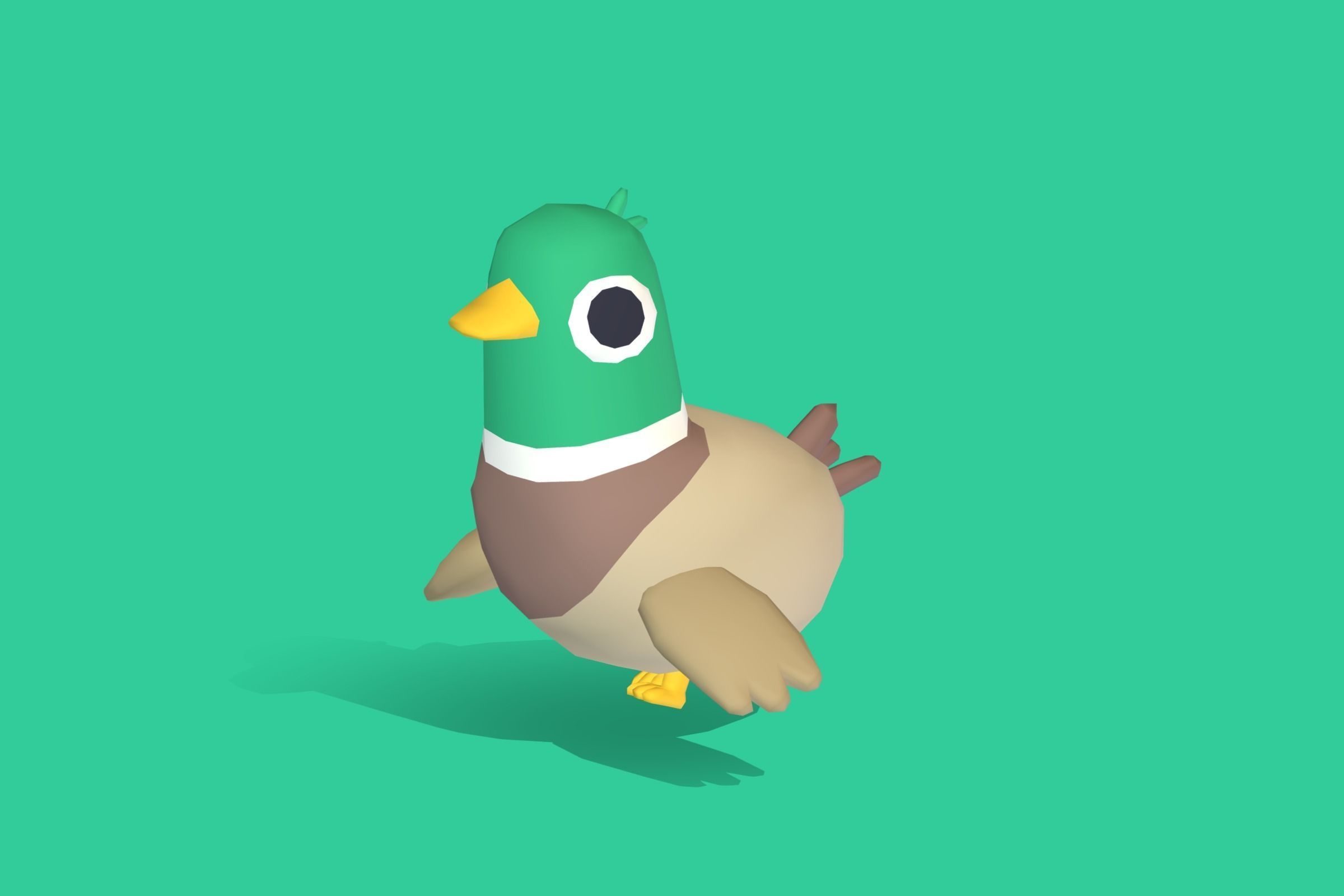 Mallard - Quirky Series Low-poly 3D model_5