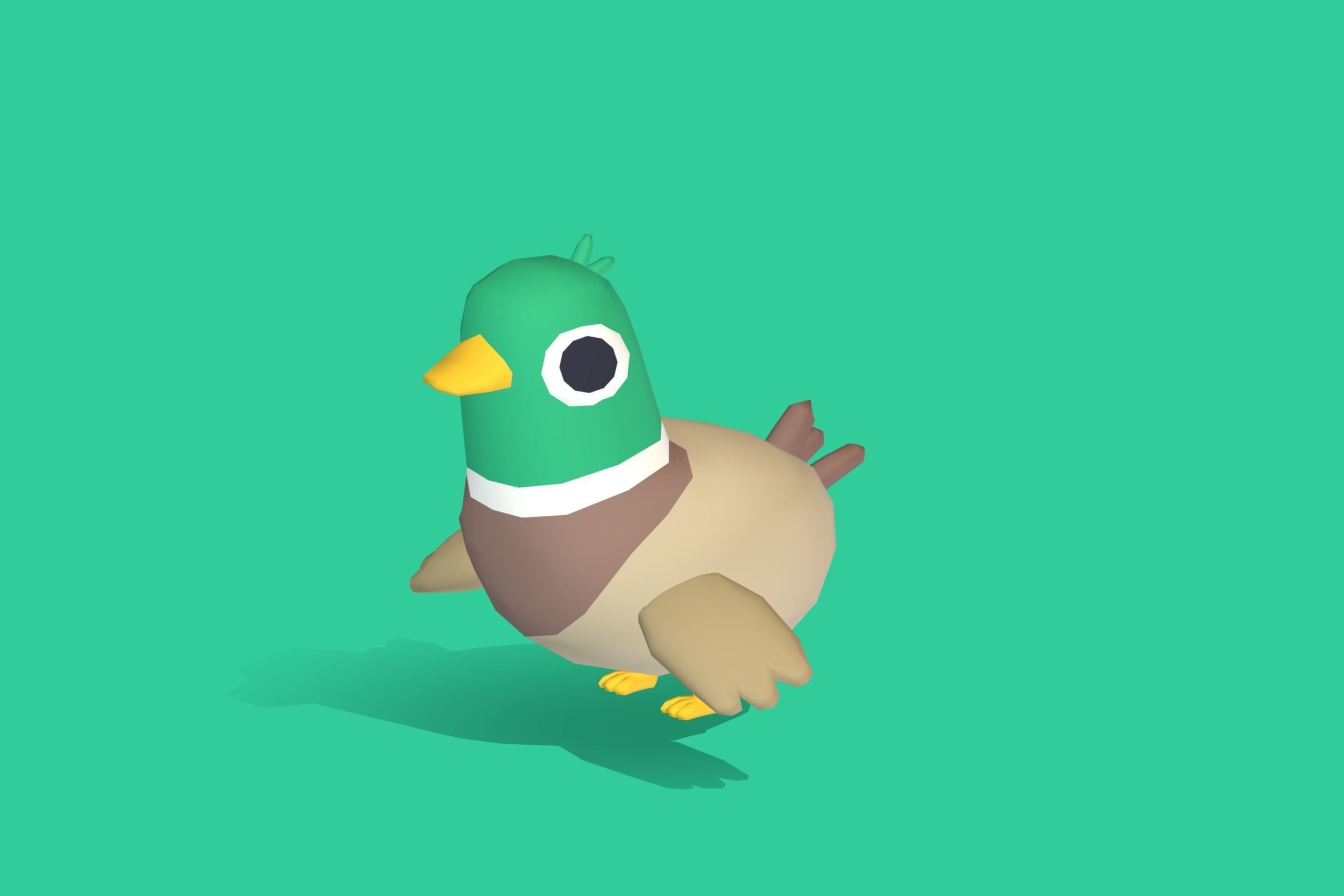 Mallard - Quirky Series Low-poly 3D model_3