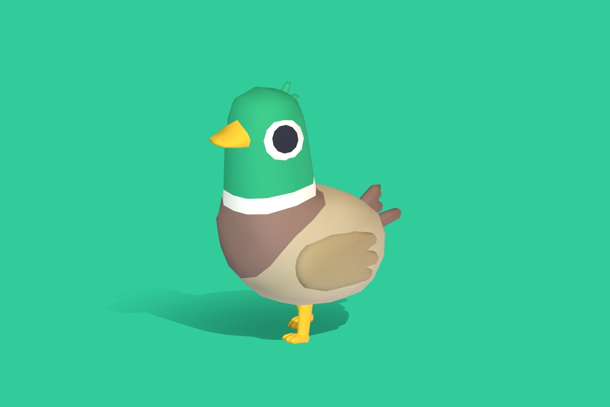 Mallard - Quirky Series Low-poly 3D model_8