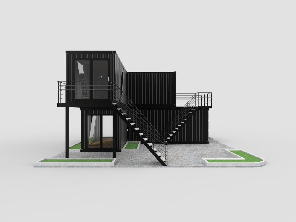 Shipping Container Cafe 3D model_3