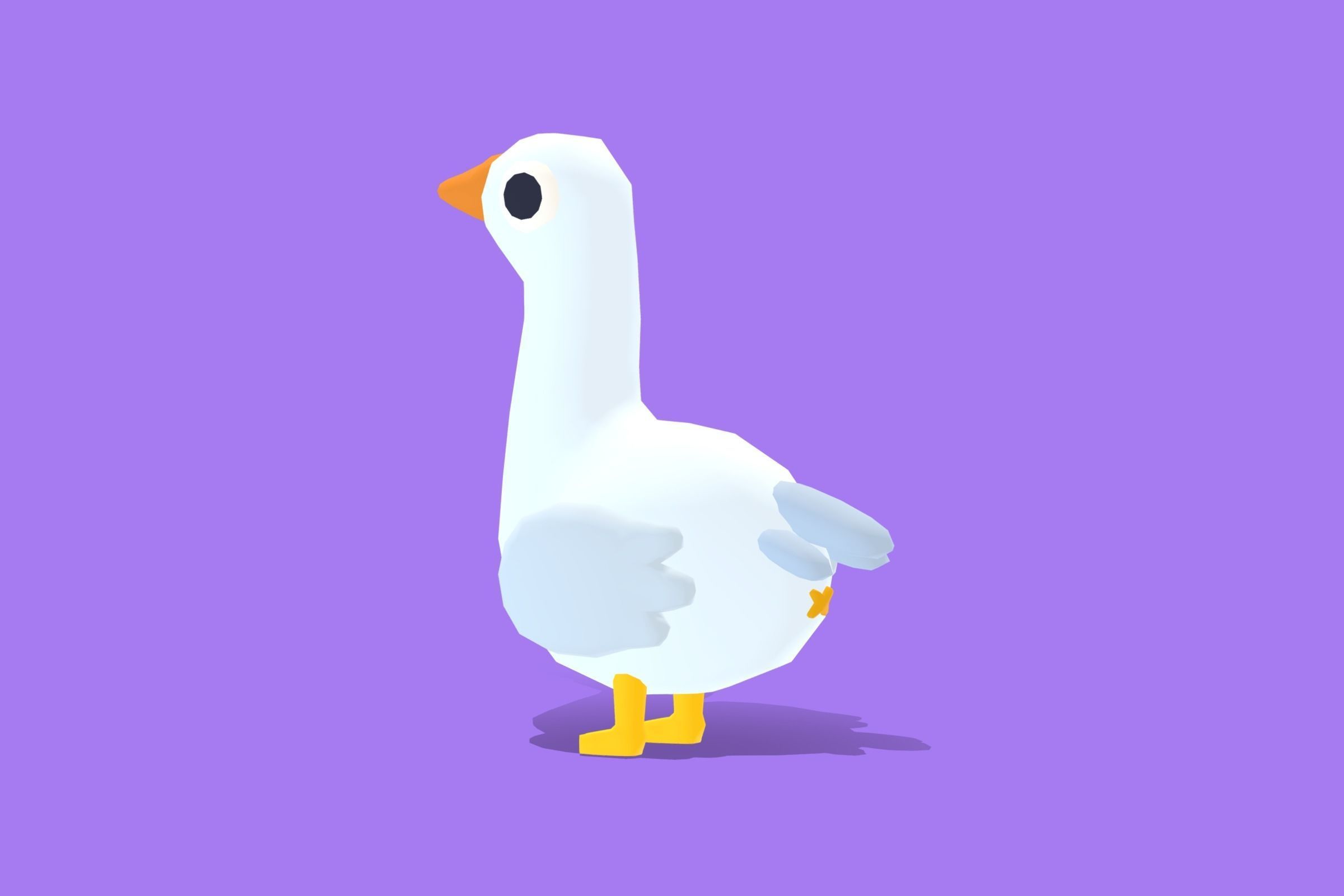 Goose - Quirky Series Low-poly 3D model_1