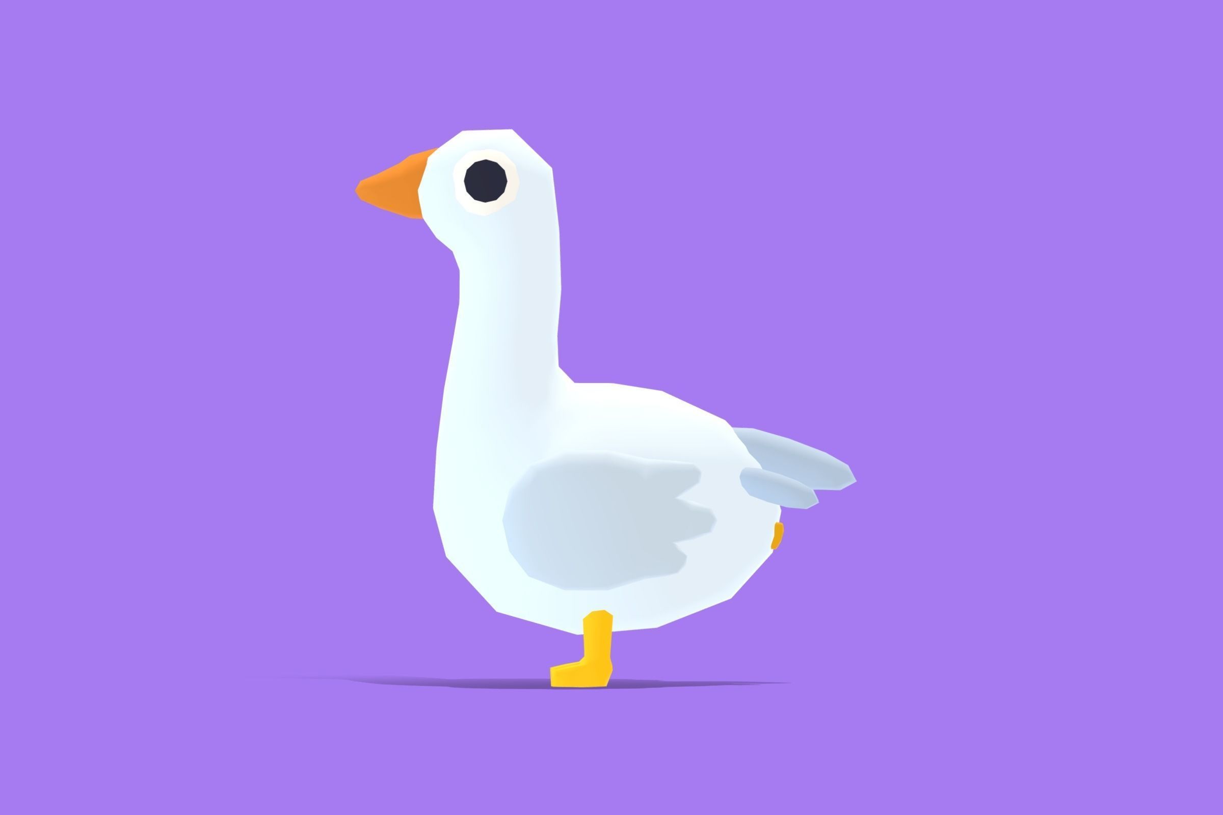 Goose - Quirky Series Low-poly 3D model_2