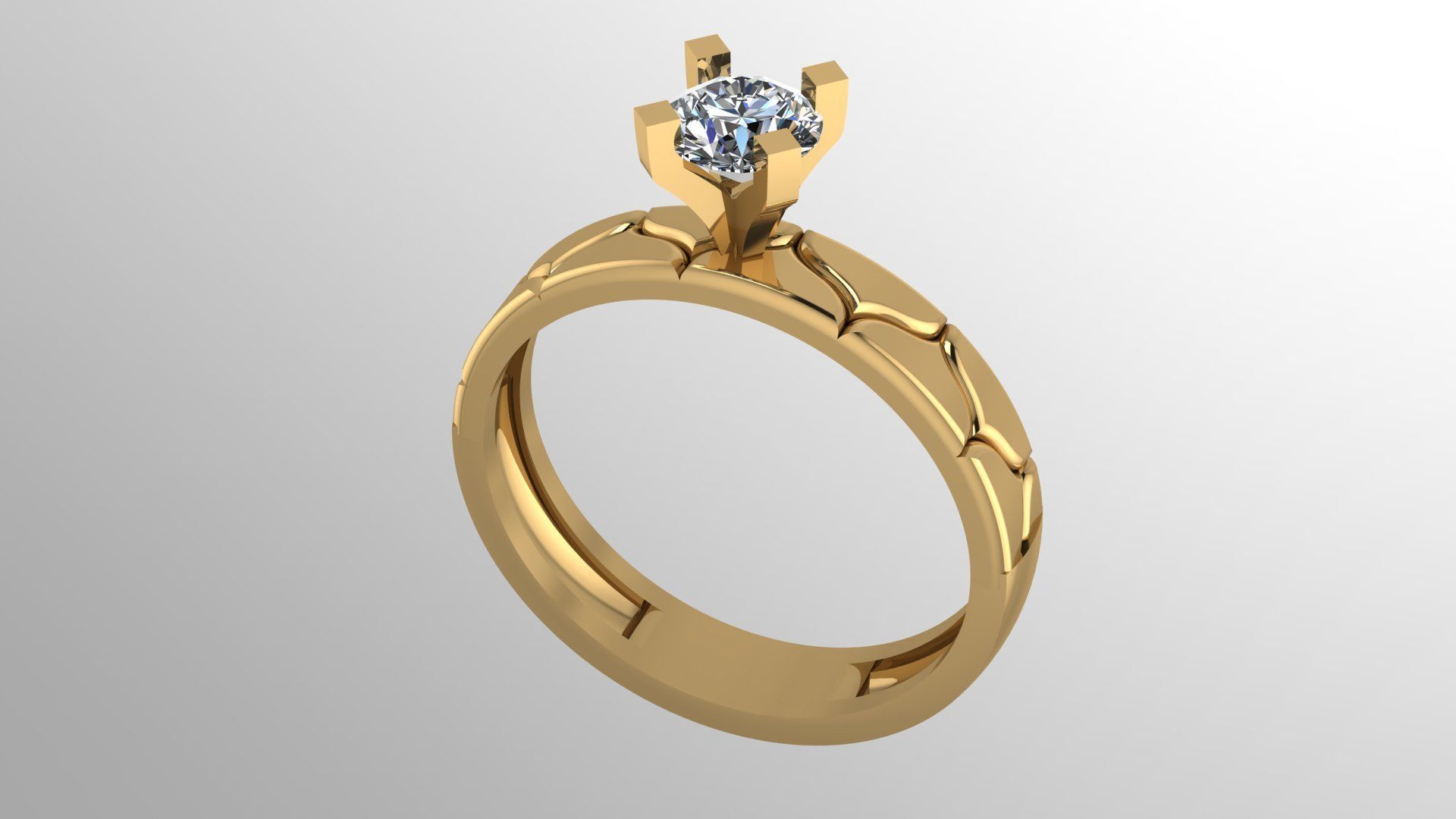 Diamond ring 1 3D print model_4
