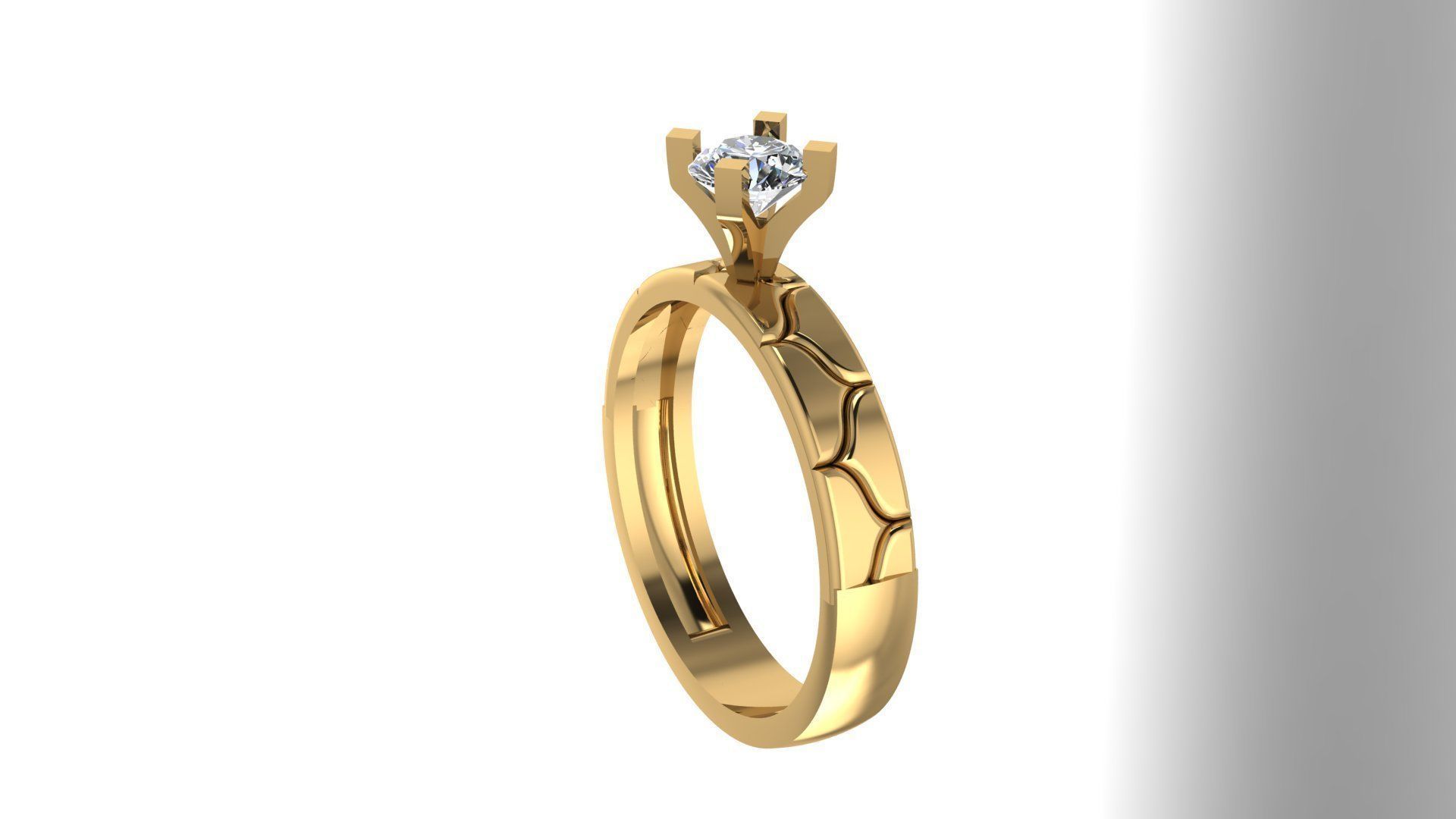 Diamond ring 1 3D print model_2