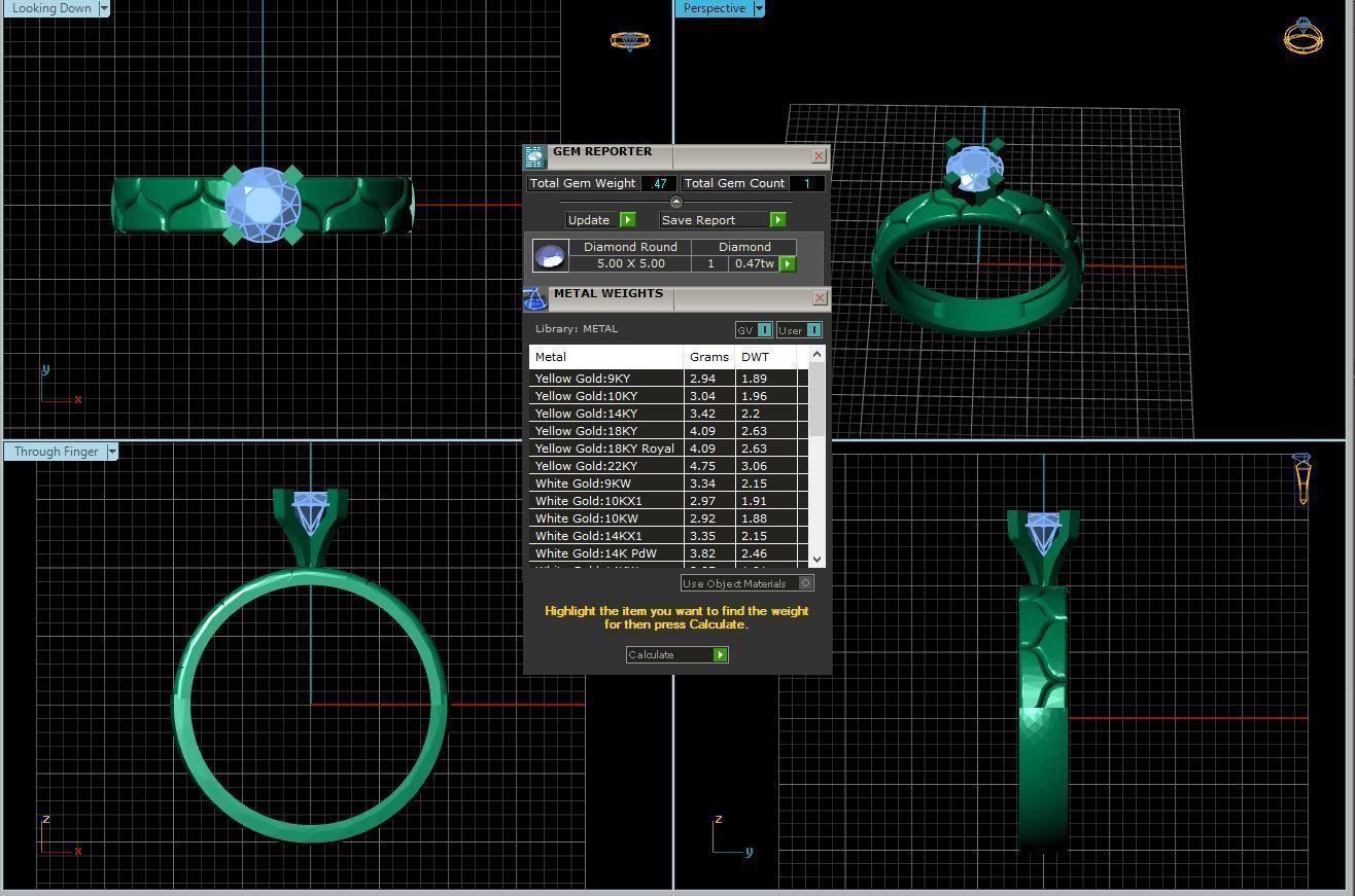Diamond ring 1 3D print model_5