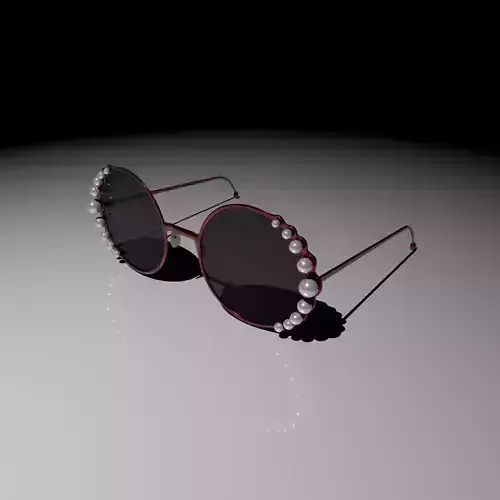 Round sunglasses with perls 