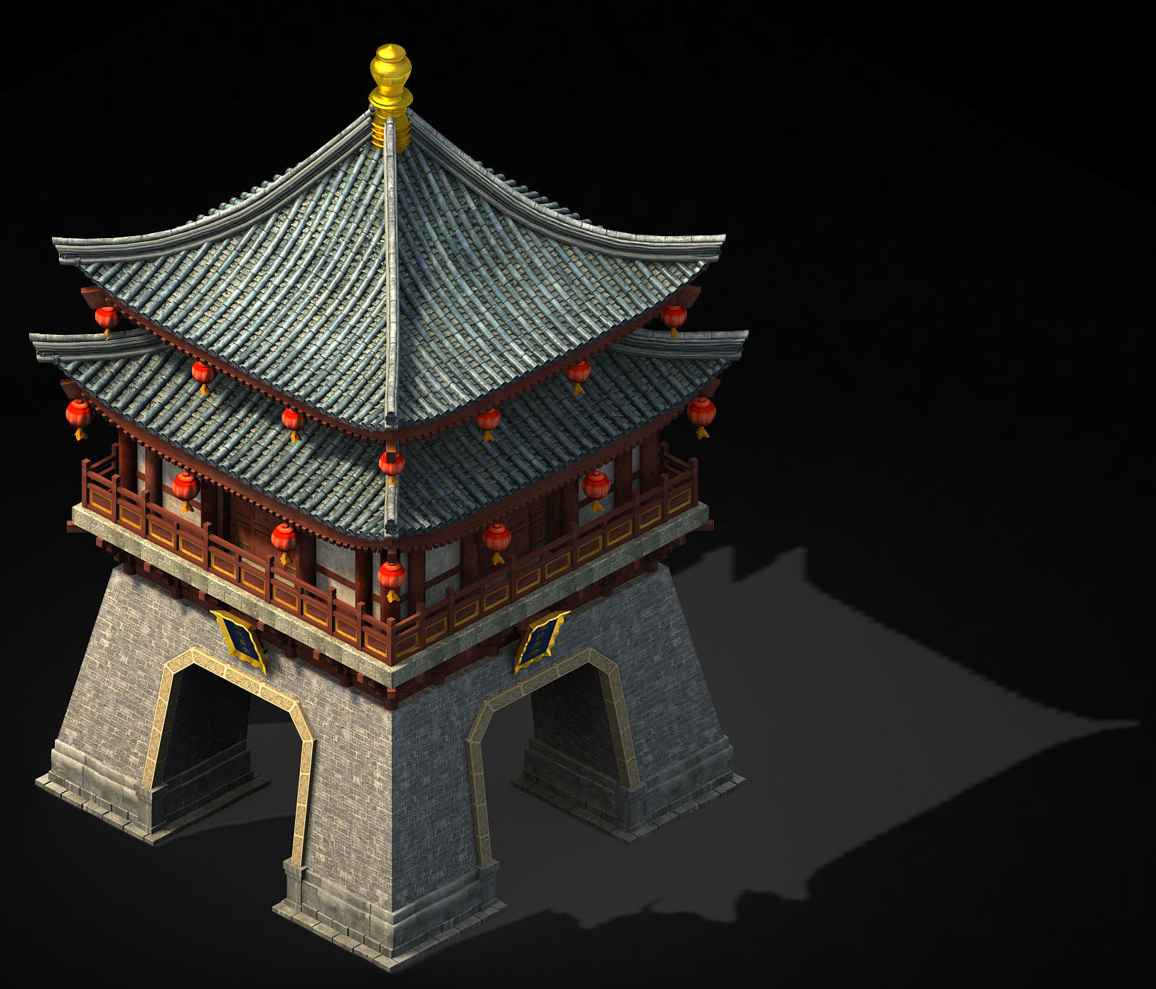 Chang an City-Bell Tower 12 3D model_1