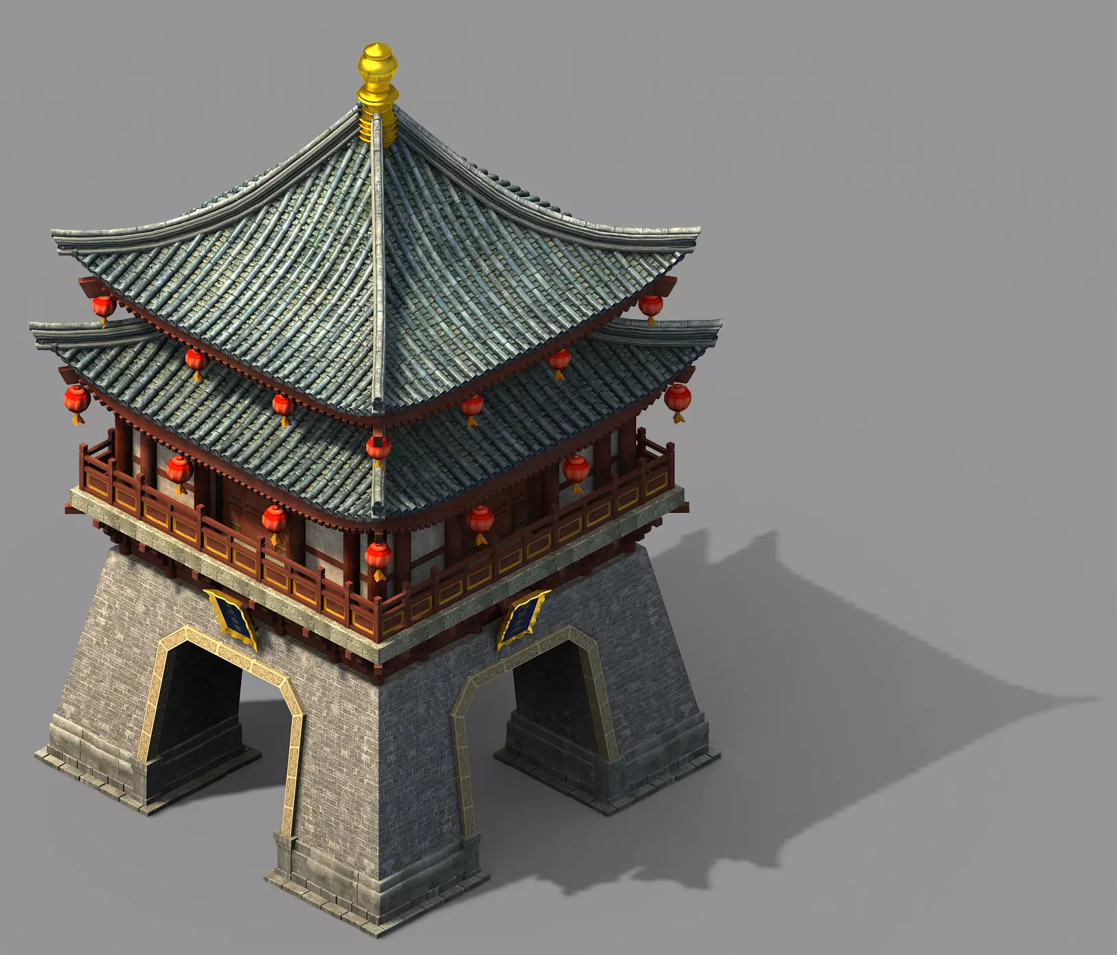Chang an City-Bell Tower 12 3D model_0