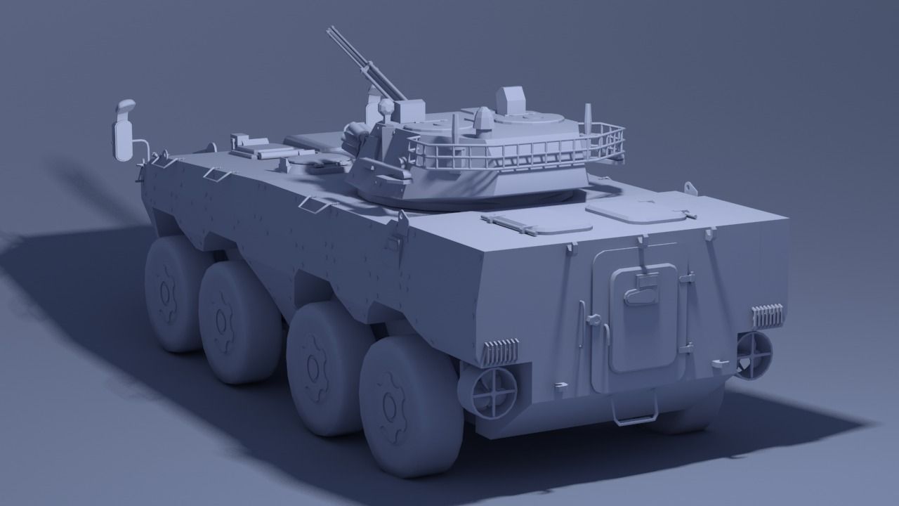 ZBL-09 armoured vehicle Low-poly 3D model_0