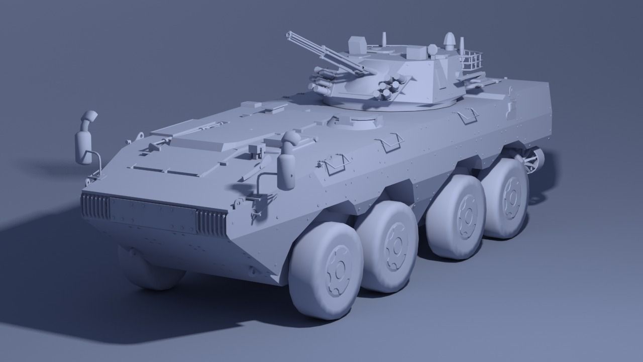 ZBL-09 armoured vehicle Low-poly 3D model_1