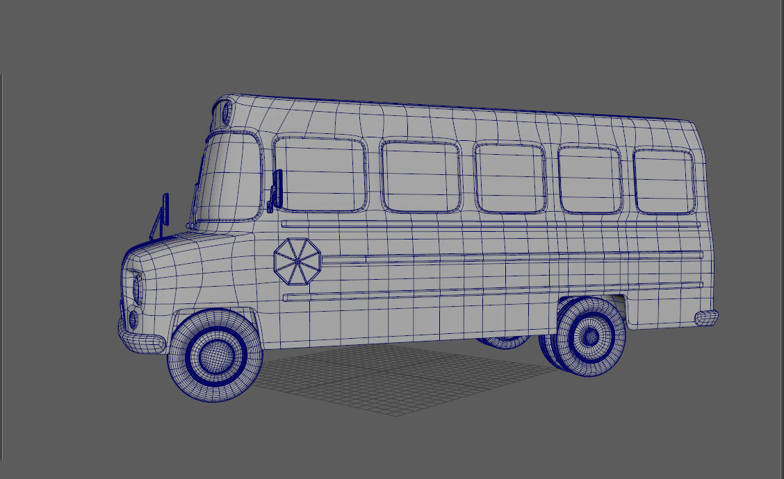 Cartoon School Bus 3D model_16