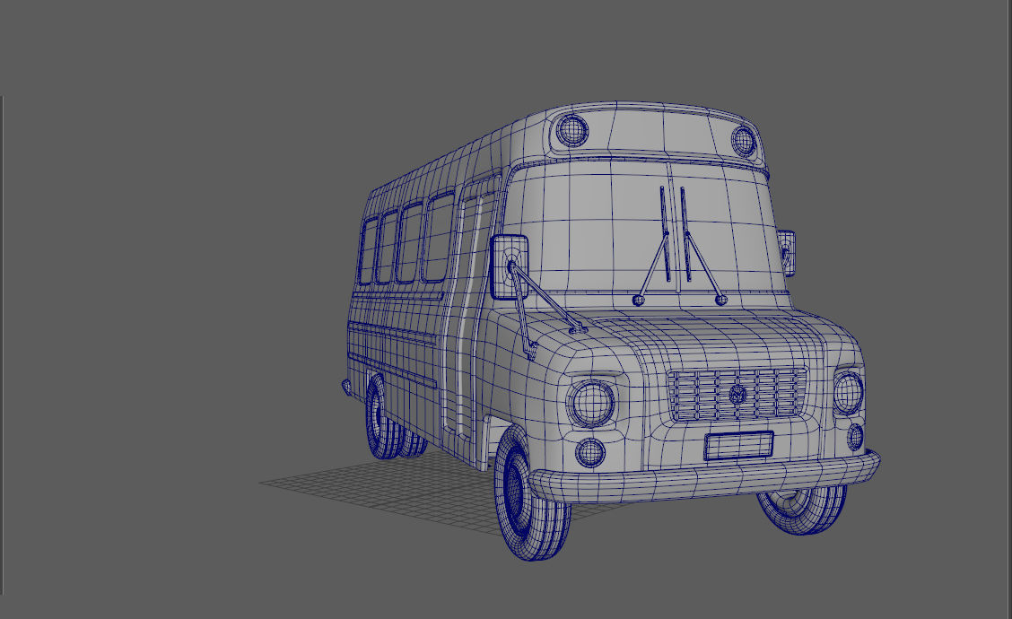 Cartoon School Bus 3D model_18