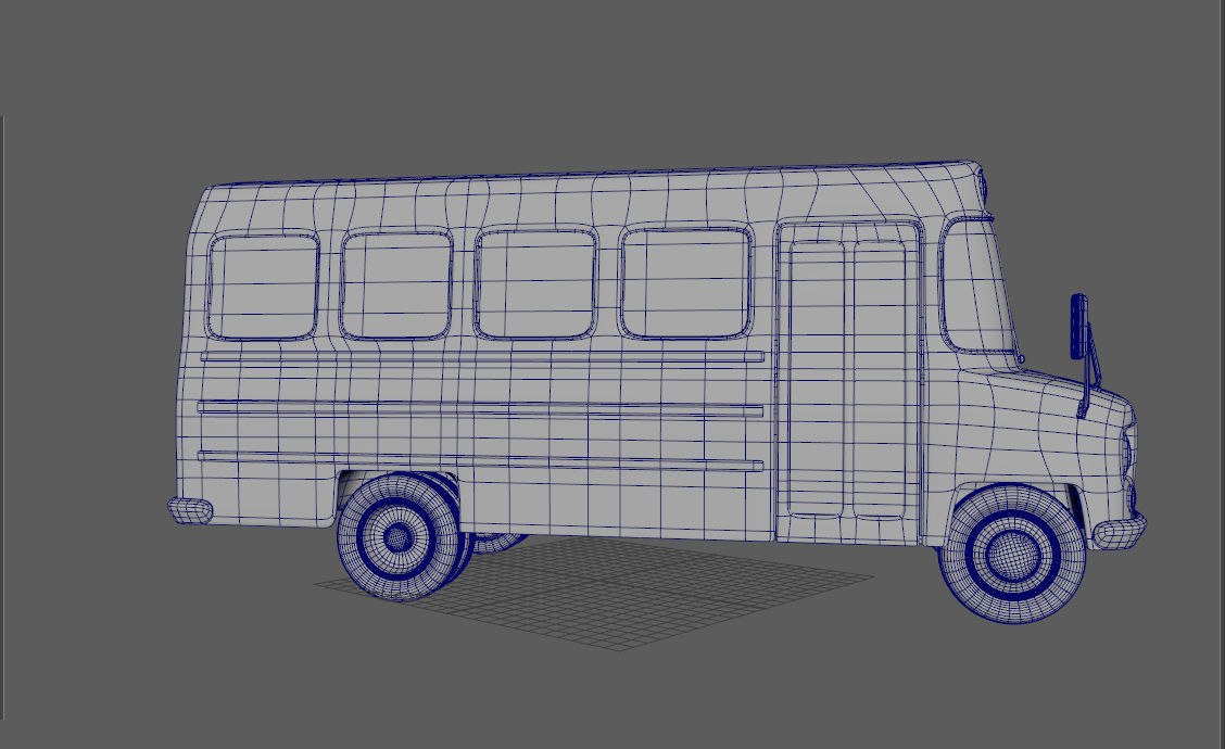 Cartoon School Bus 3D model_20