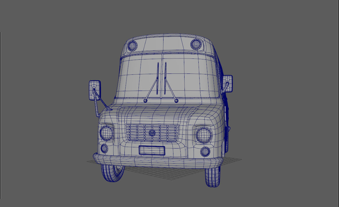 Cartoon School Bus 3D model_17