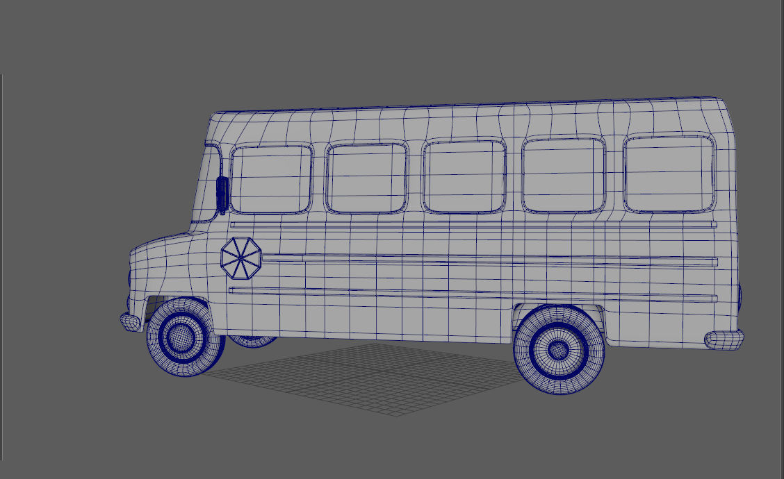 Cartoon School Bus 3D model_15