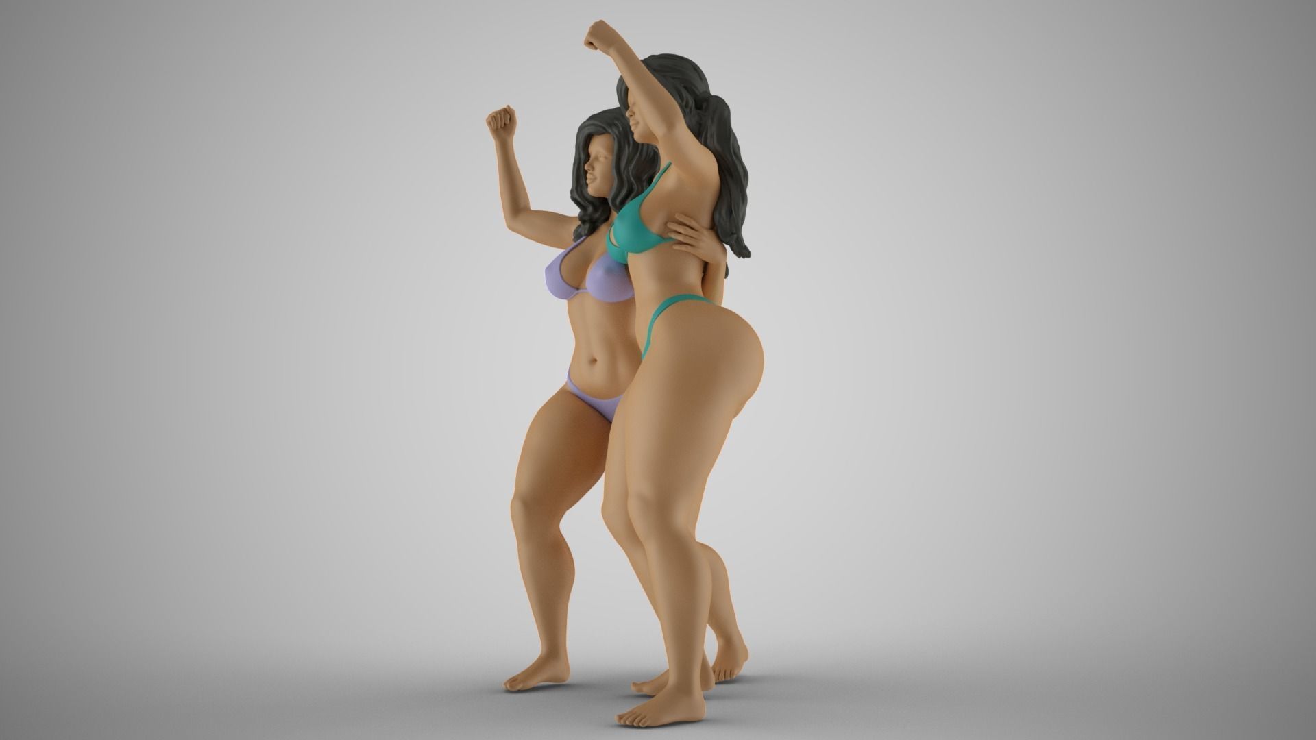 Girls Having Fun 3D print model_10