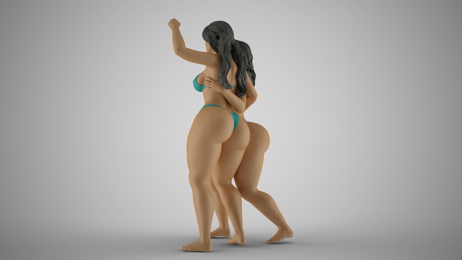Girls Having Fun 3D print model_9