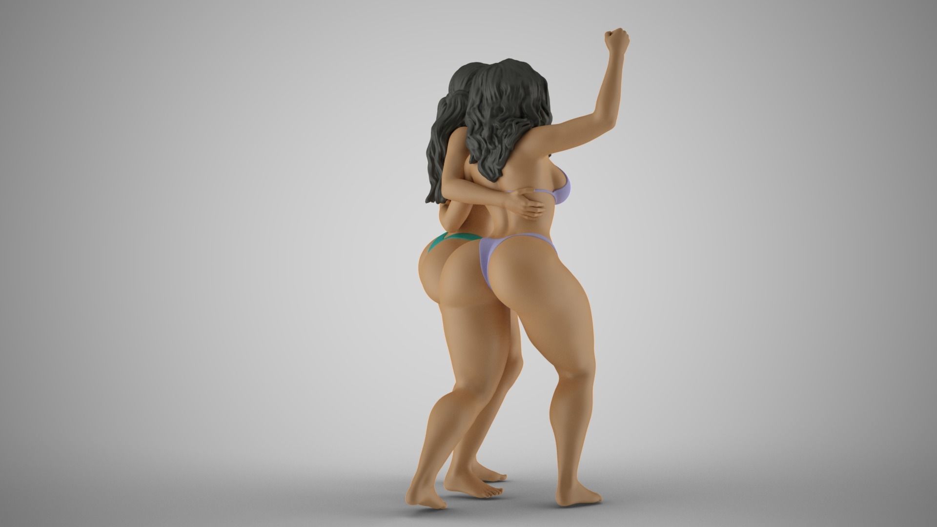 Girls Having Fun 3D print model_6