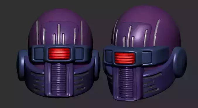 helmet high poly sculpt 3d printable ver 7 3D model