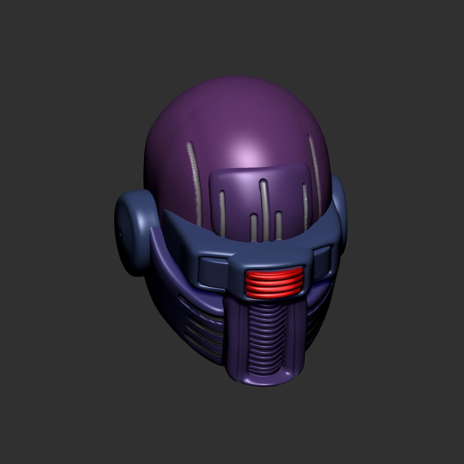 helmet high poly sculpt 3d printable ver 7 3D model 3D model_4