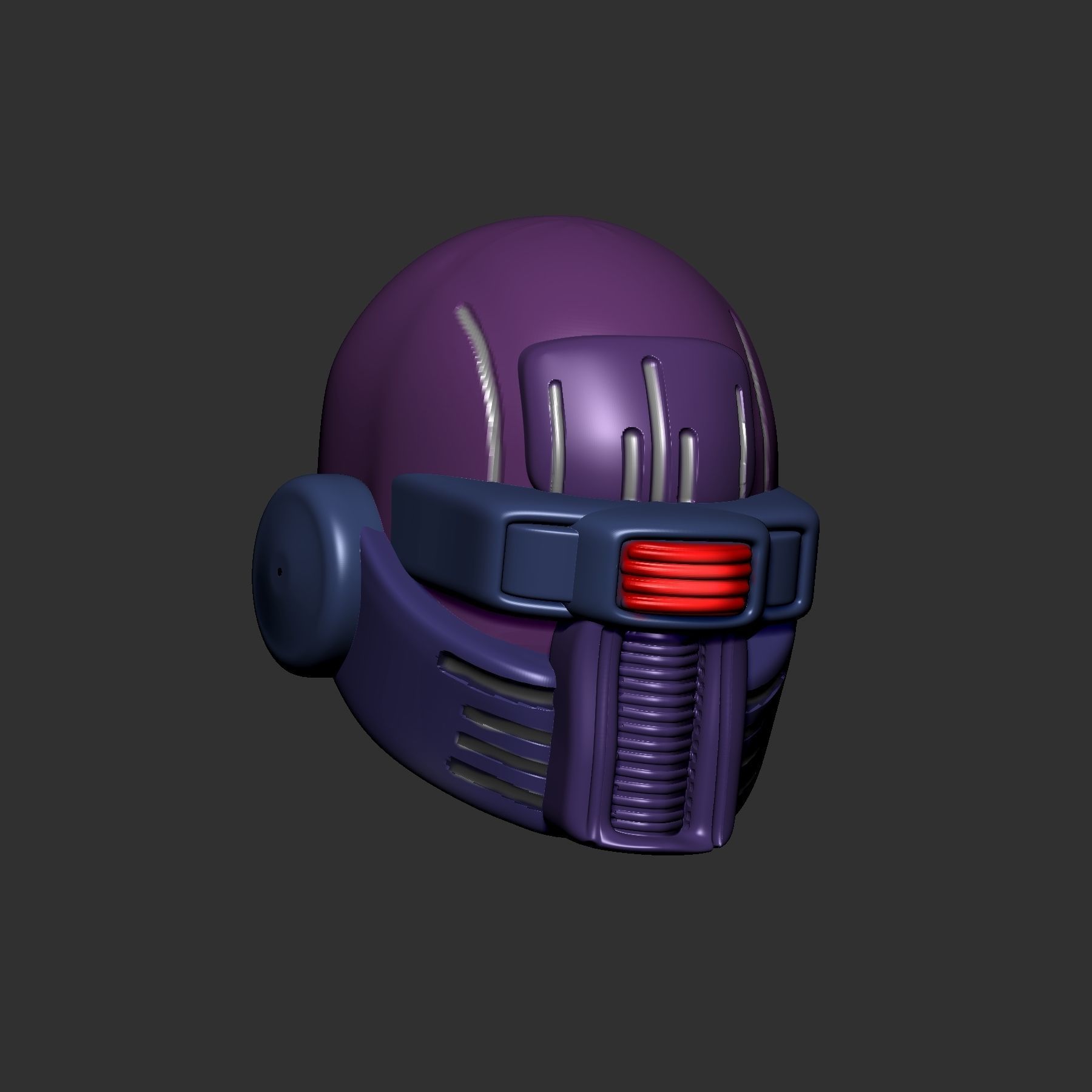 helmet high poly sculpt 3d printable ver 7 3D model 3D model_3