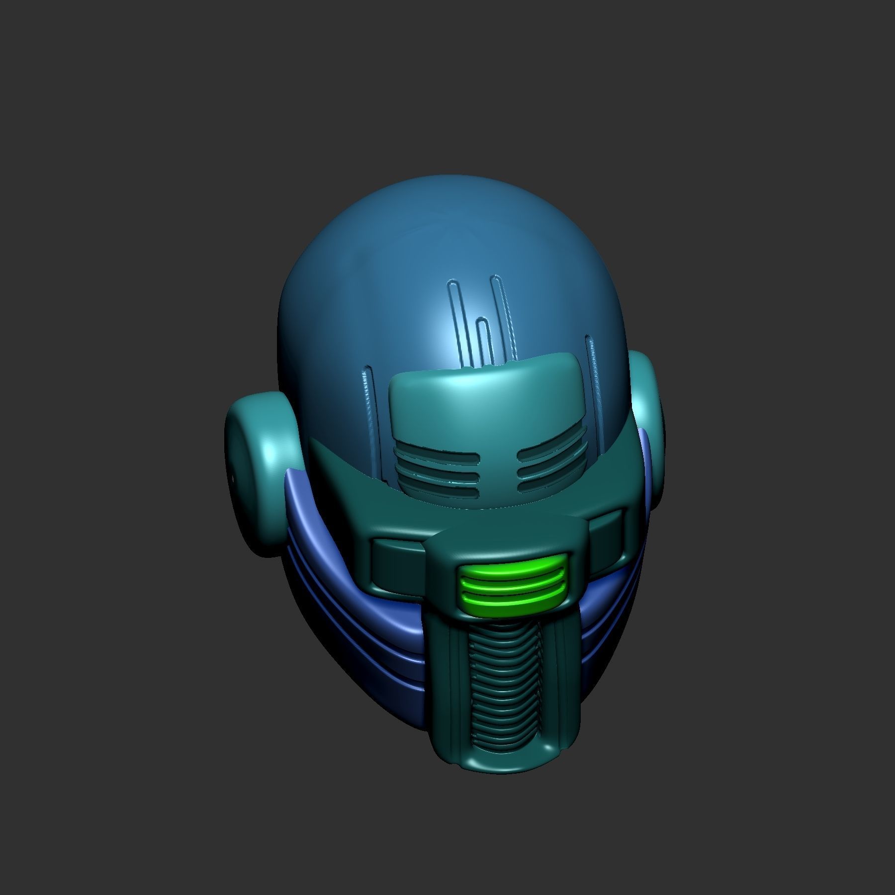 helmet high poly sculpt 3d printable ver 7 3D model 3D model_4